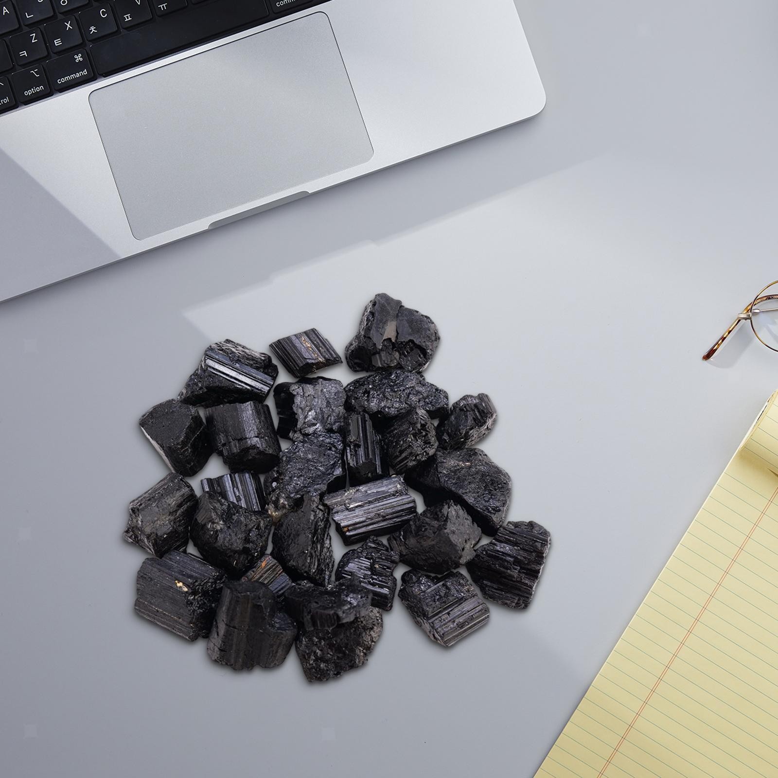 100G Natural Black Tourmaline Rough Stone Home Decor Housewarming Gift Feng Shui