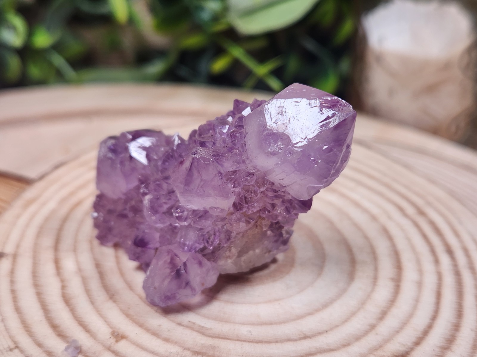 58g Deep Purple Spirit Quartz Cluster | Multiple Points | Cactus Quartz 2″ Z5