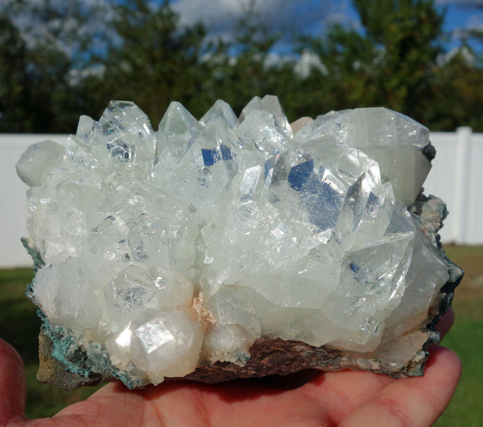 Super Sparkling Natural Apophyllite & Stilbite Chalcedony Natural Crystal Points