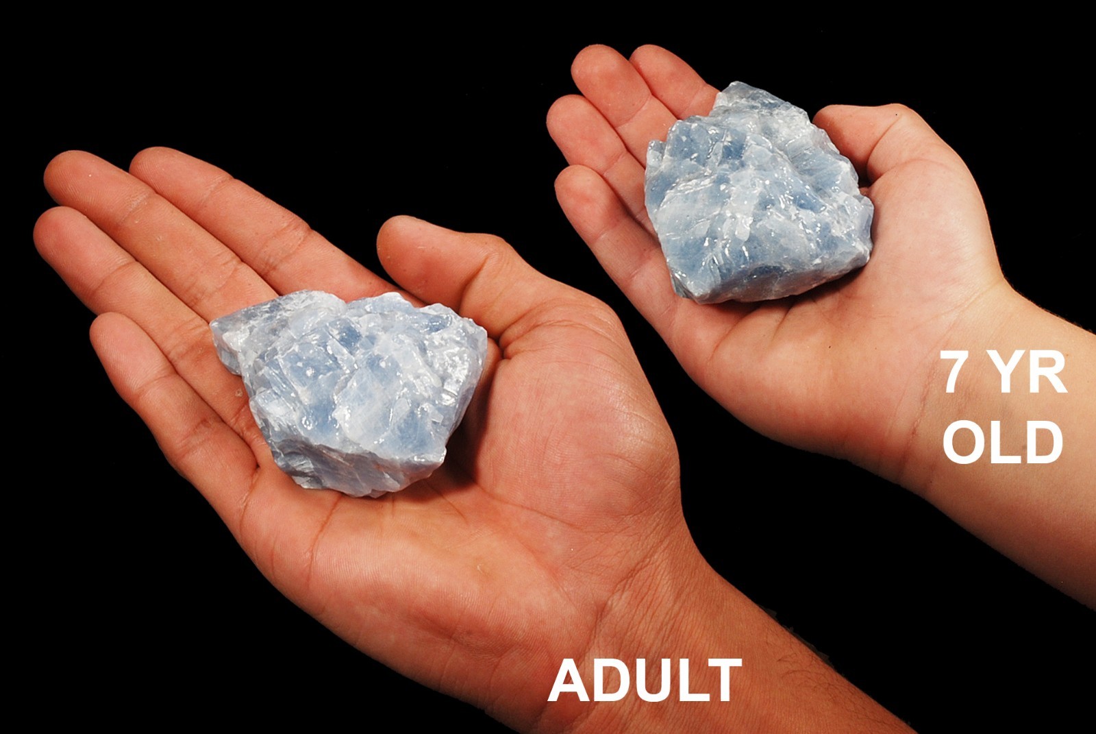 BLUE CALCITE 2 1/2″ 4-7 Oz Rock Mineral Specimen Rough Natural Healing Crystals