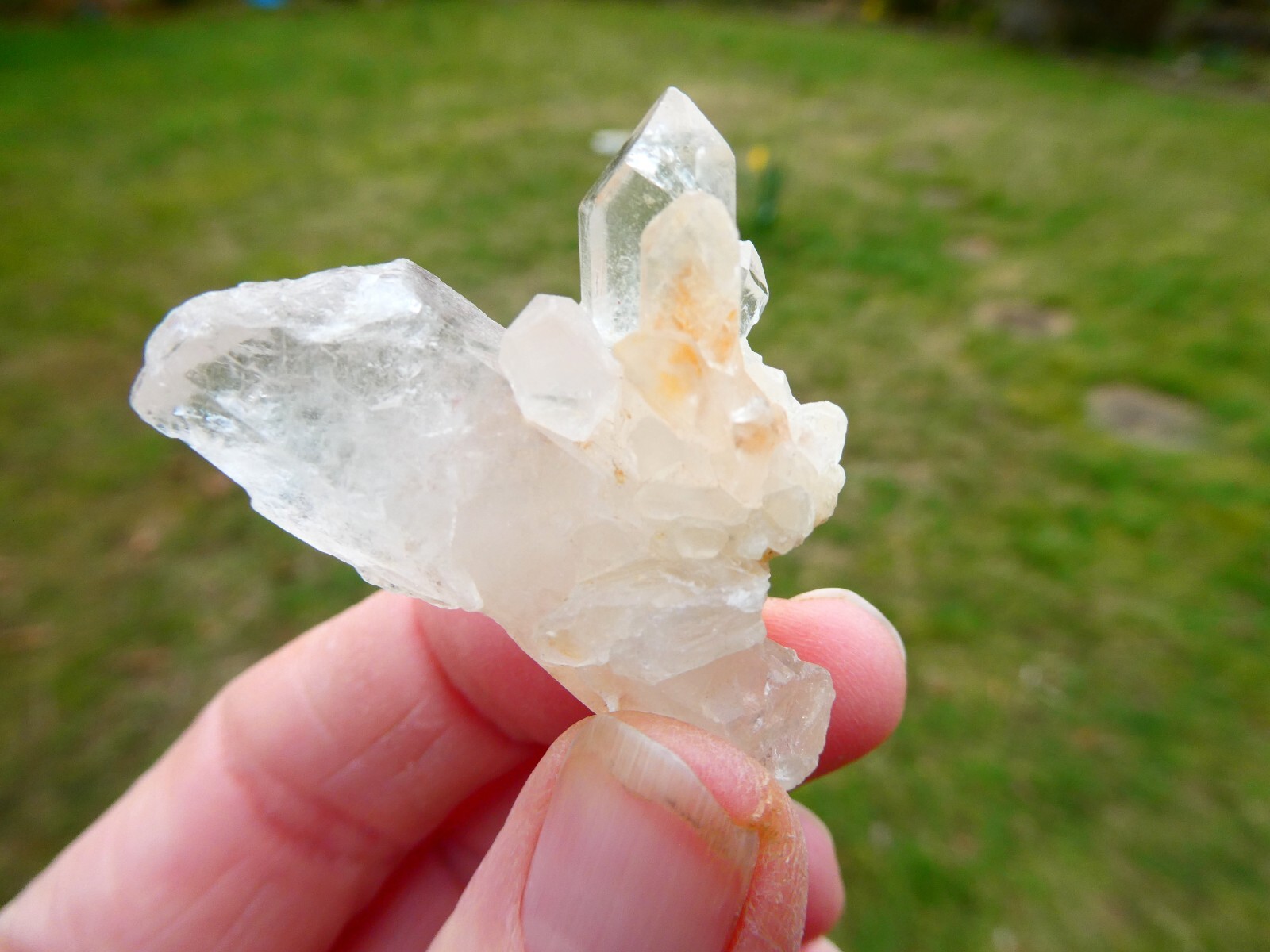 Set Of 2 Quartz Crystal Mini Multi Point Clusters Approx 38mm – 40mm Brazil