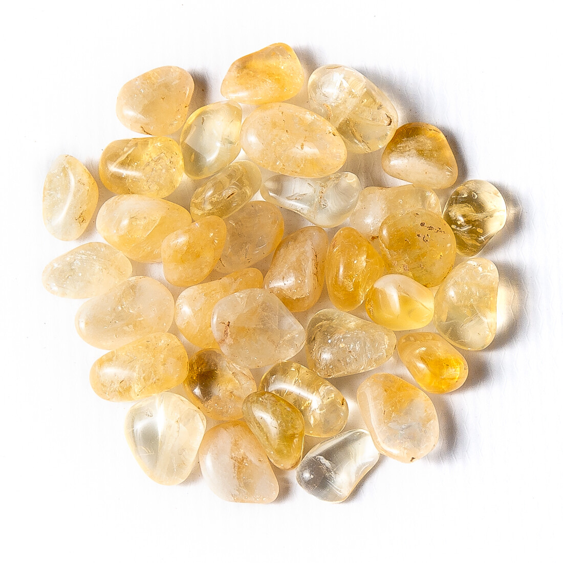 1/4 lb Tumbled Citrine Quartz Gemstone Crystals 28-45 Stones Gem Rock Specimens