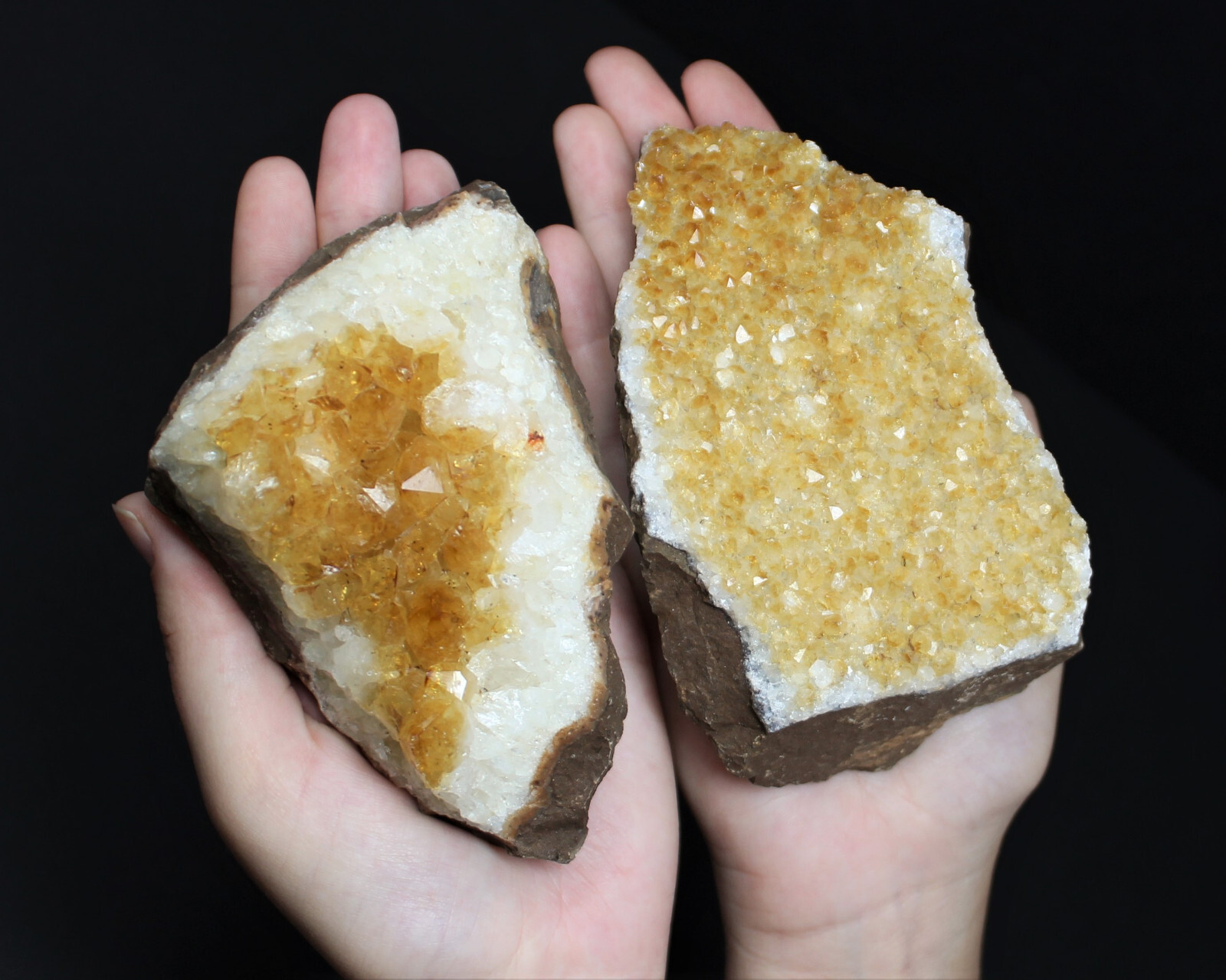 LARGE Clearance Citrine Crystal Clusters – ‘B’ Grade Cluster Druze – CRAZY CHEAP