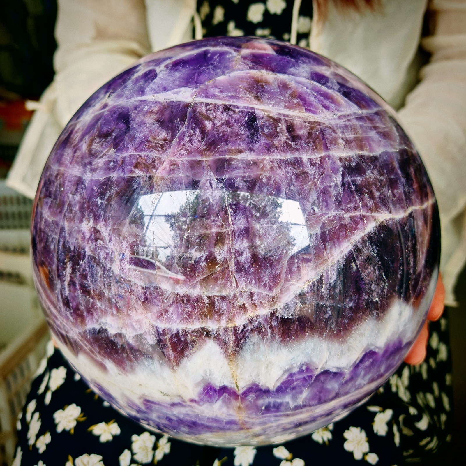 26.4LB Natural Crystal Dreamy Purple Crystal Ball lucky
