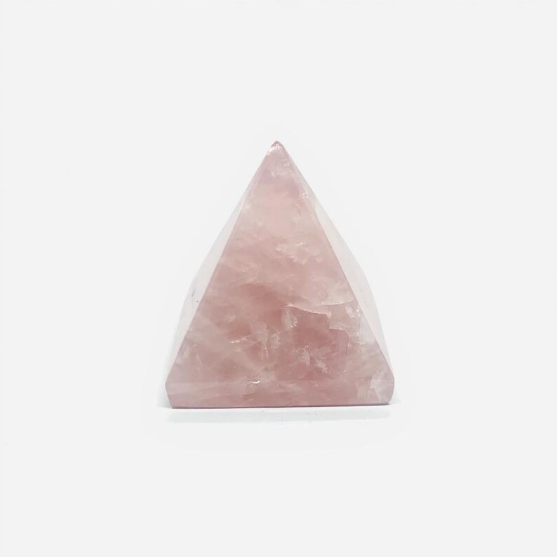 Handmade Rose Quartz Pyramid | Certified Crystal for Self-Love, Heart Chakra