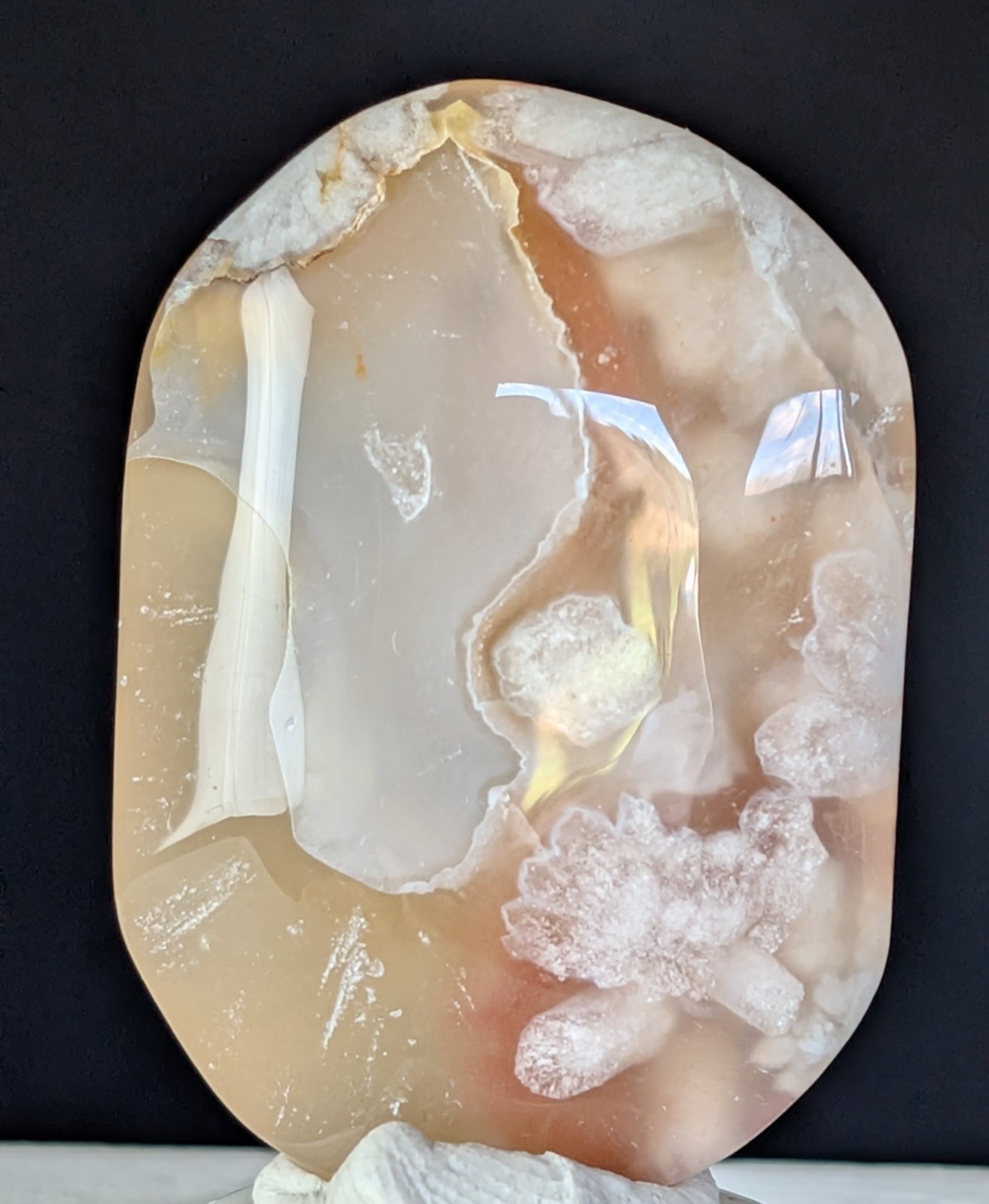 Flower Agate Palmstone Crystal Gemstone Mineral