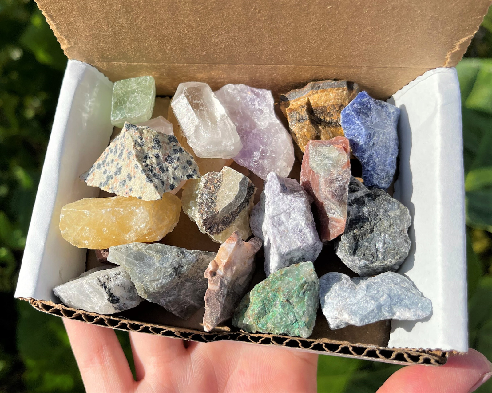 Bulk MINIATURE Minerals Crafters Collection 1/2 lb Box Gems Crystals Natural Raw