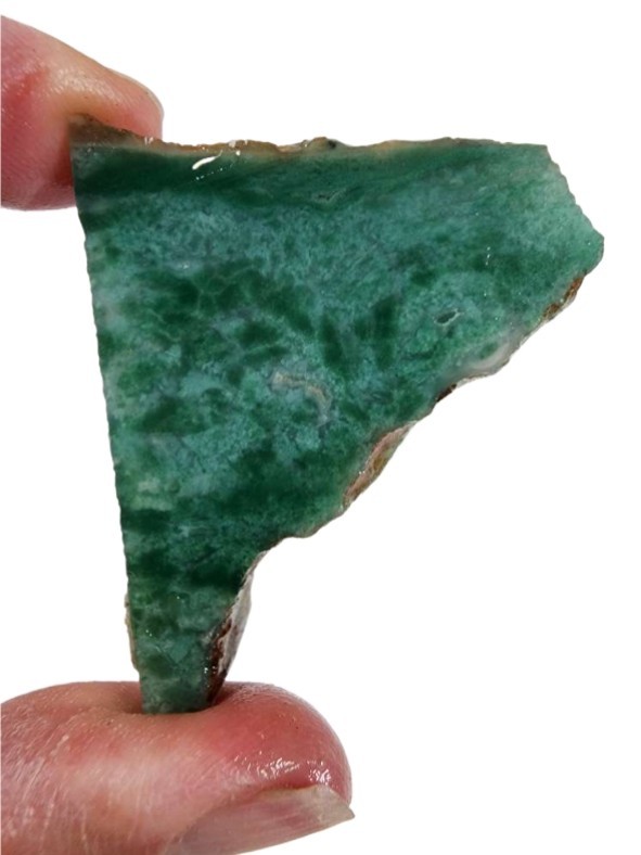 Chrome Chalcedony Crystal Slab 19.7 grams.