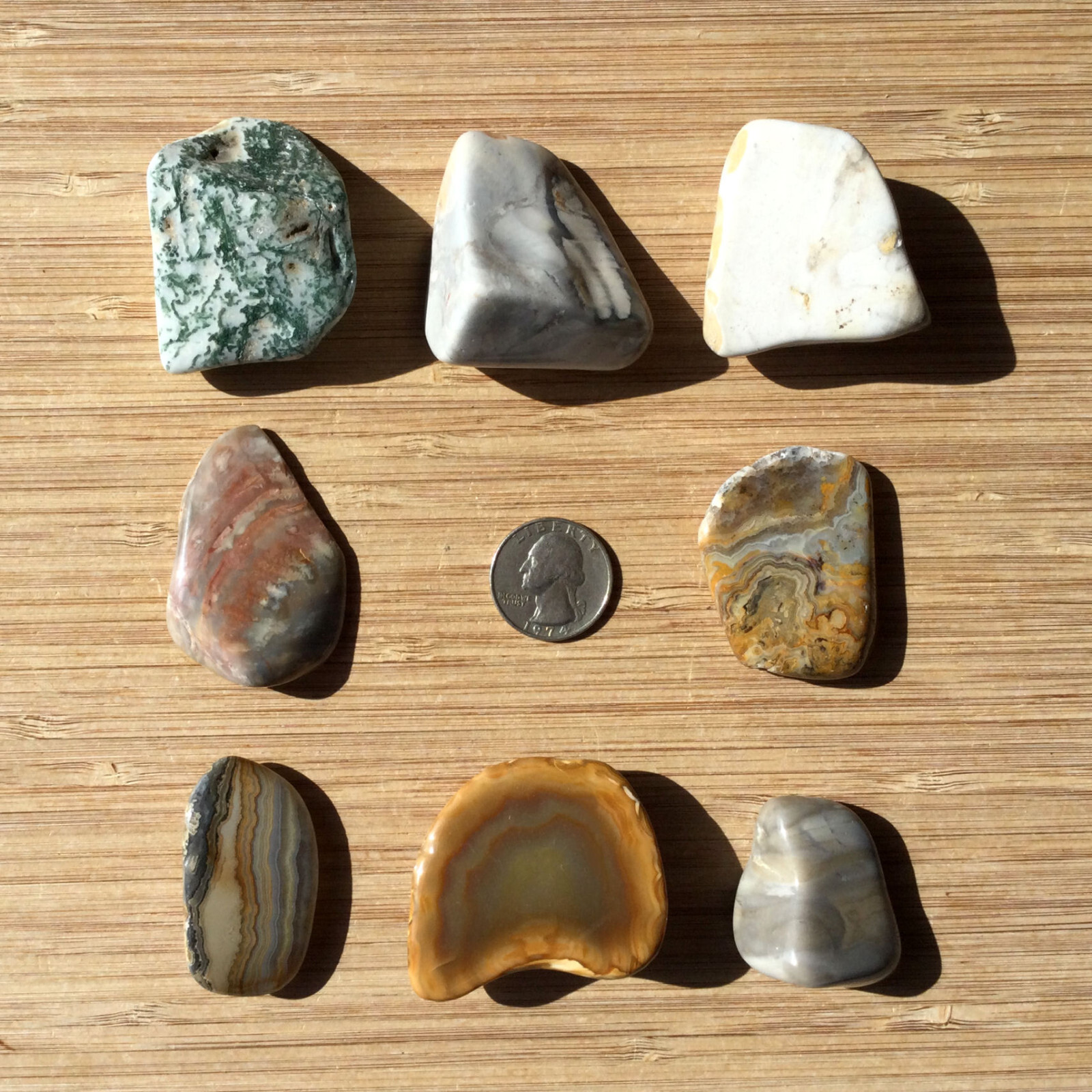 10oz Lot Polished Rocks Mixed Tumbled Stones Natural Agate Crystals Jasper Chert