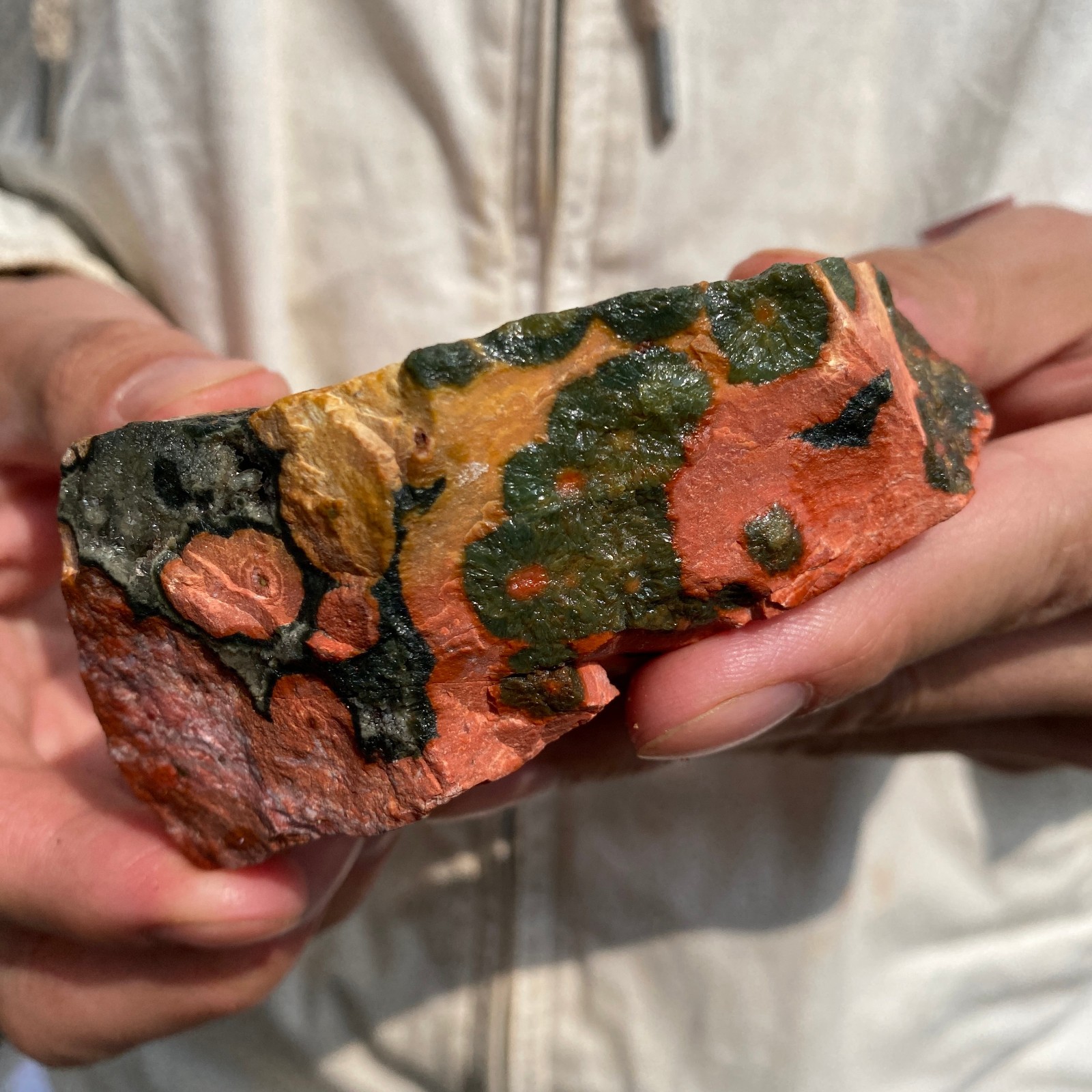 0.7lb Raw Natural colourful ocean jasper quartz crystal rough mineral specimen