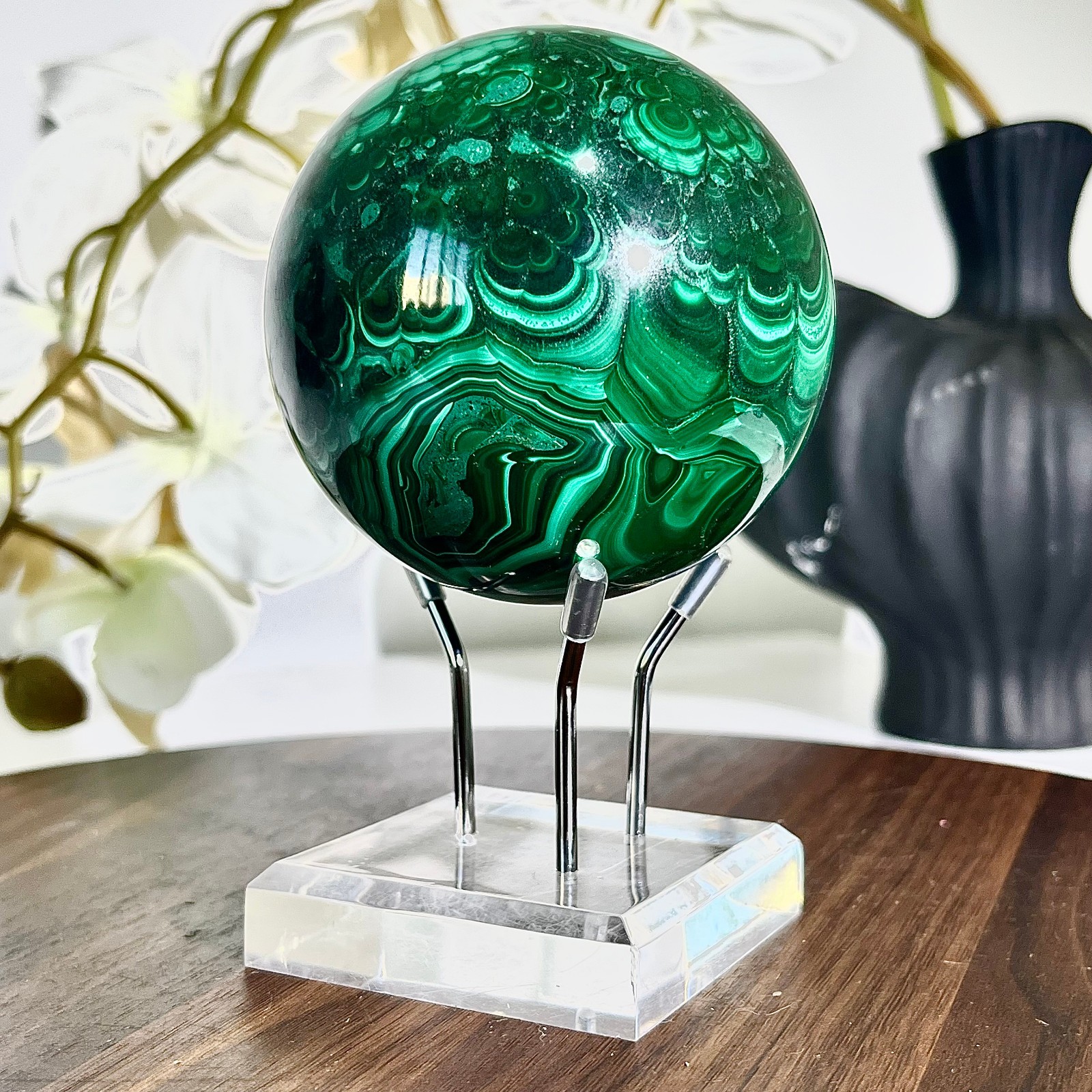 2.24LB Natural Peacock’s eye Crystal Polishing Stone ball Healing