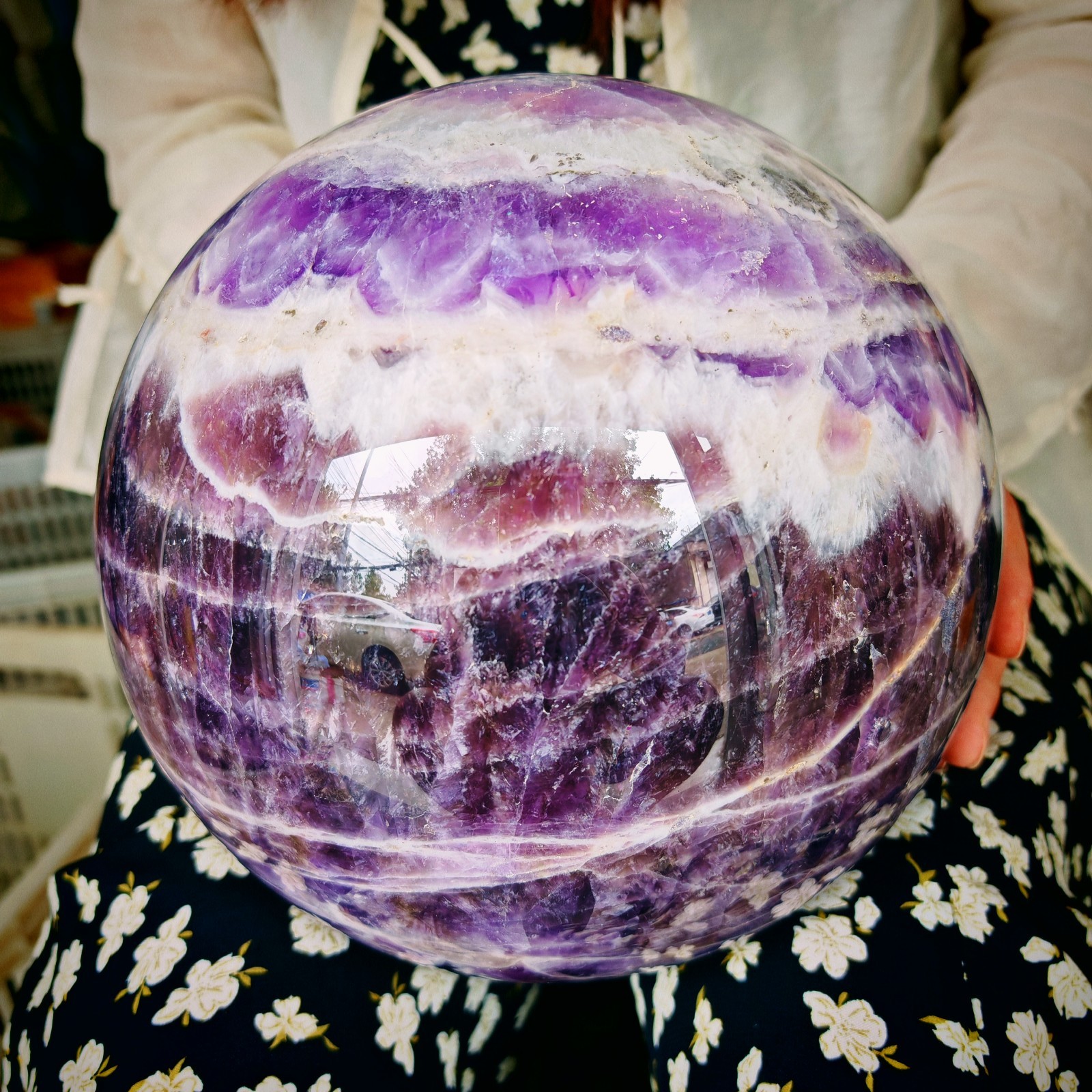 26.4LB Natural Crystal Dreamy Purple Crystal Ball lucky