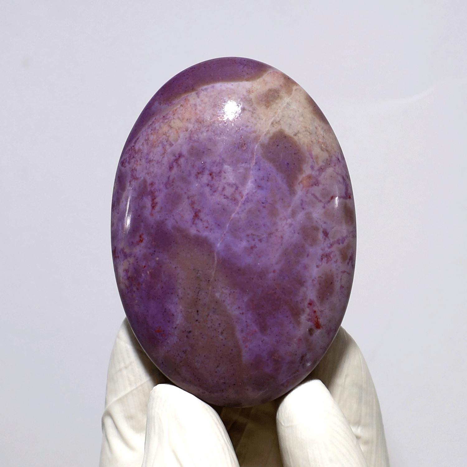 The Lavender Throne | Rare Lavender Jade Palmstone | Natural Jade Reiki Crystal