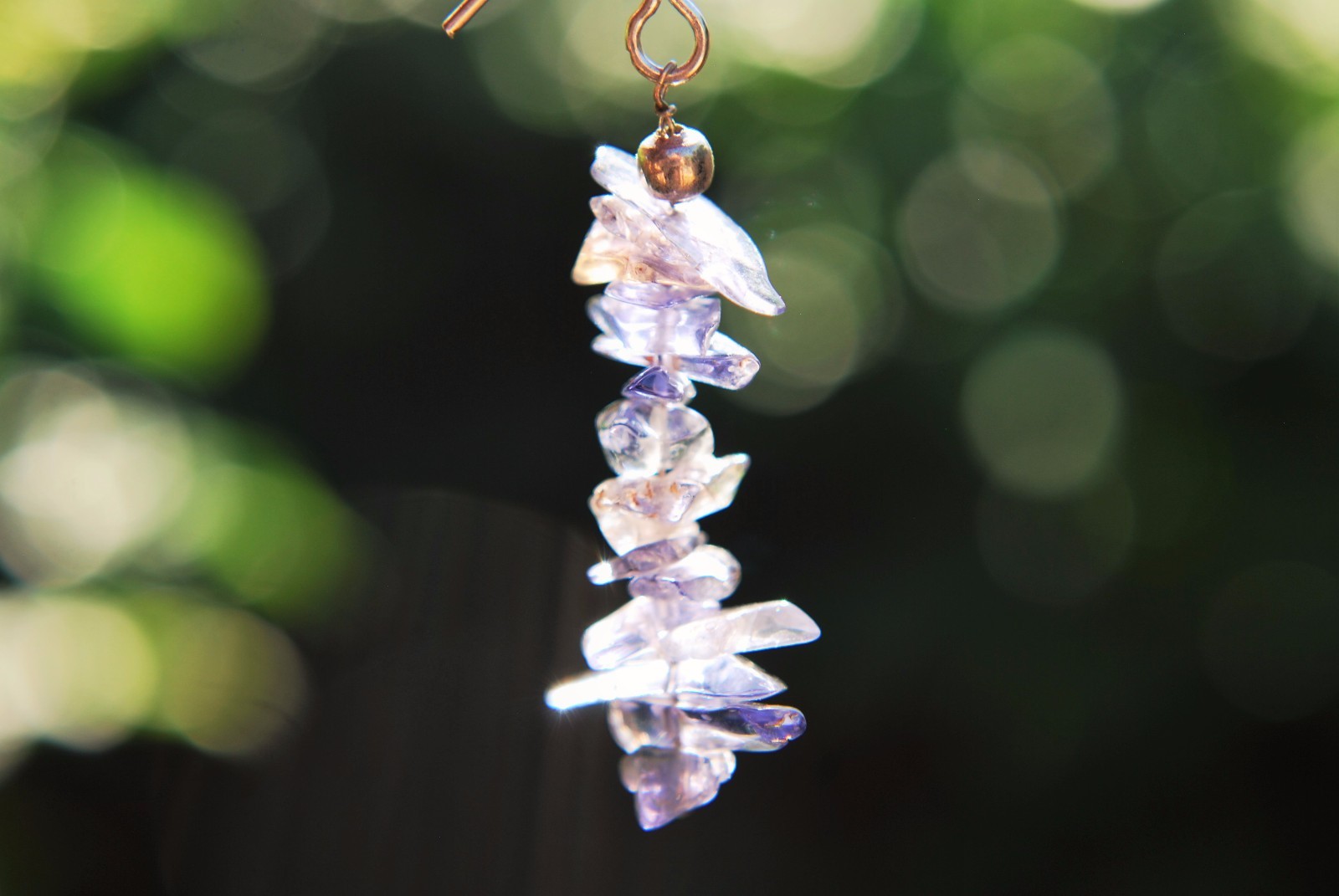 CHARGED Iolite Crystal Chip Earrings REIKI Energy! ZENERGY GEMS™
