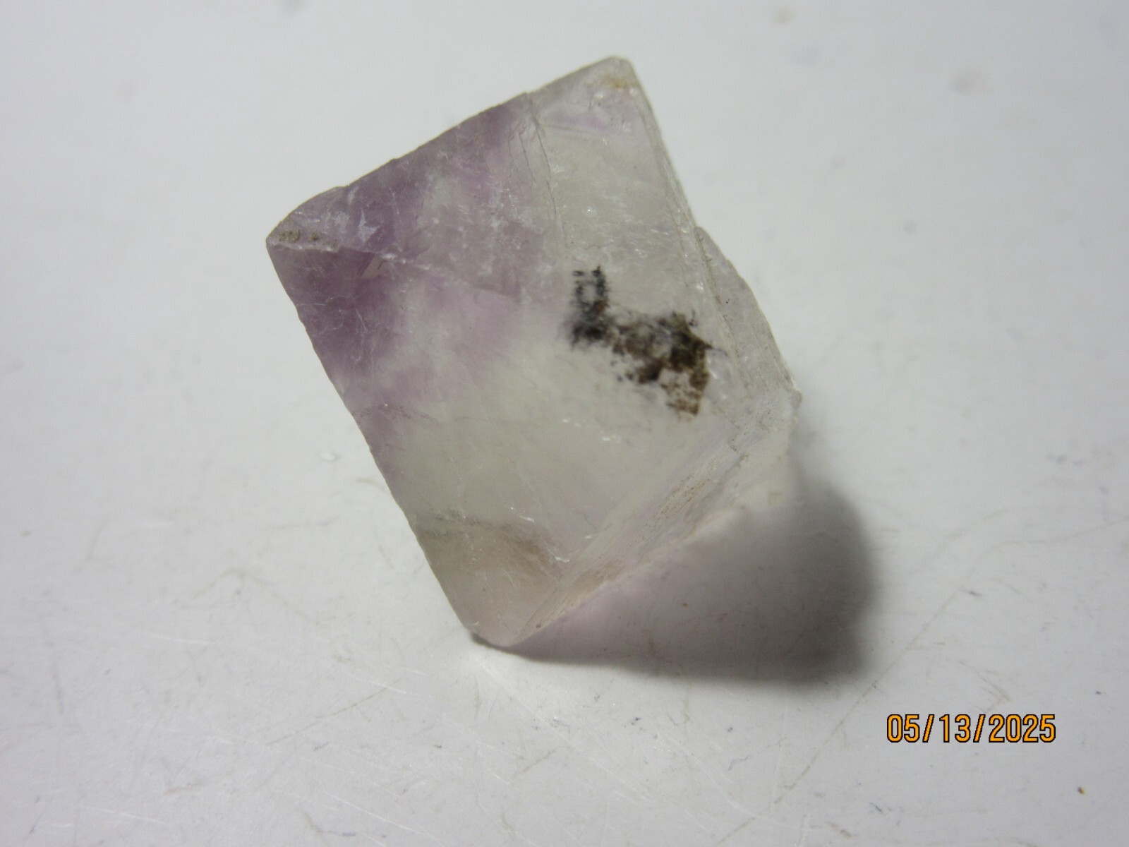 Two Tone Purple Clear Fluorite 1.0″ Octahedron Crystal Collectible TTCPPO-3s