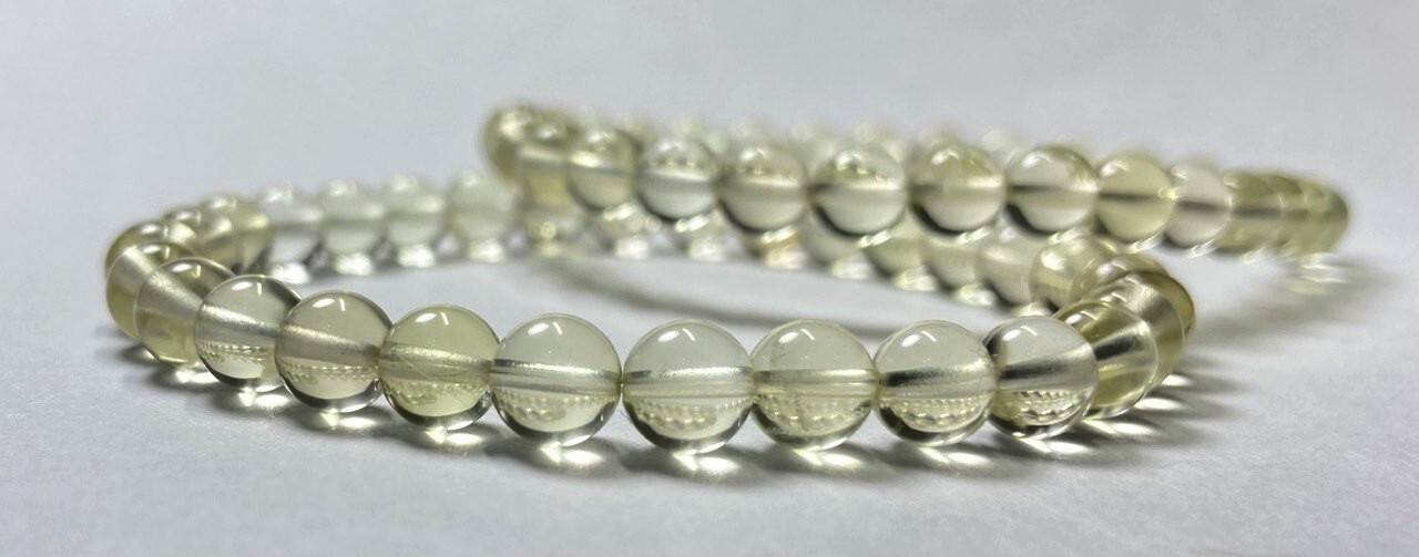 6 mm All Natural Lemon Quartz Bead Bracelet – Gift Idea/Stackable