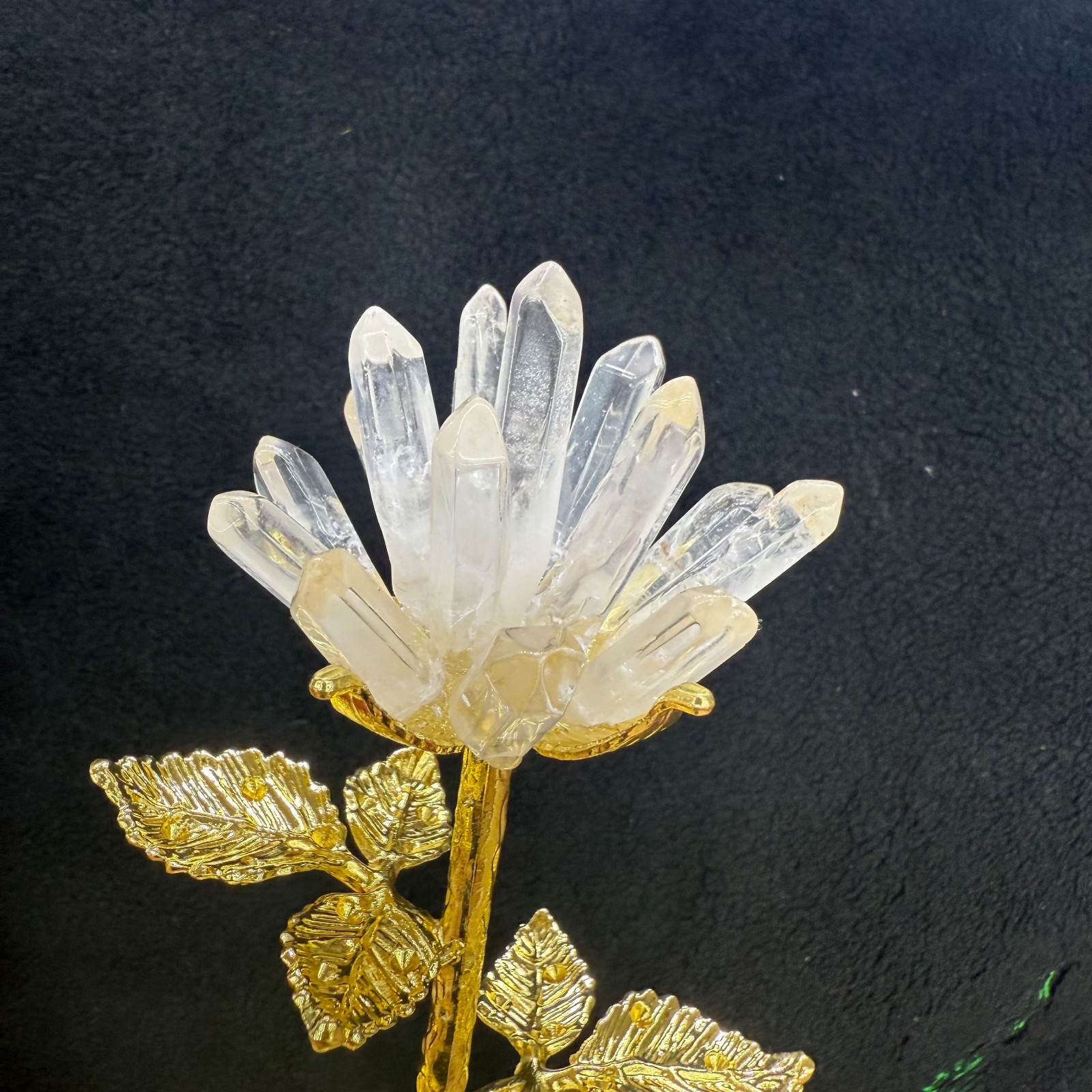 25cm natural White crystal Flower Decor heal Gift 1pc