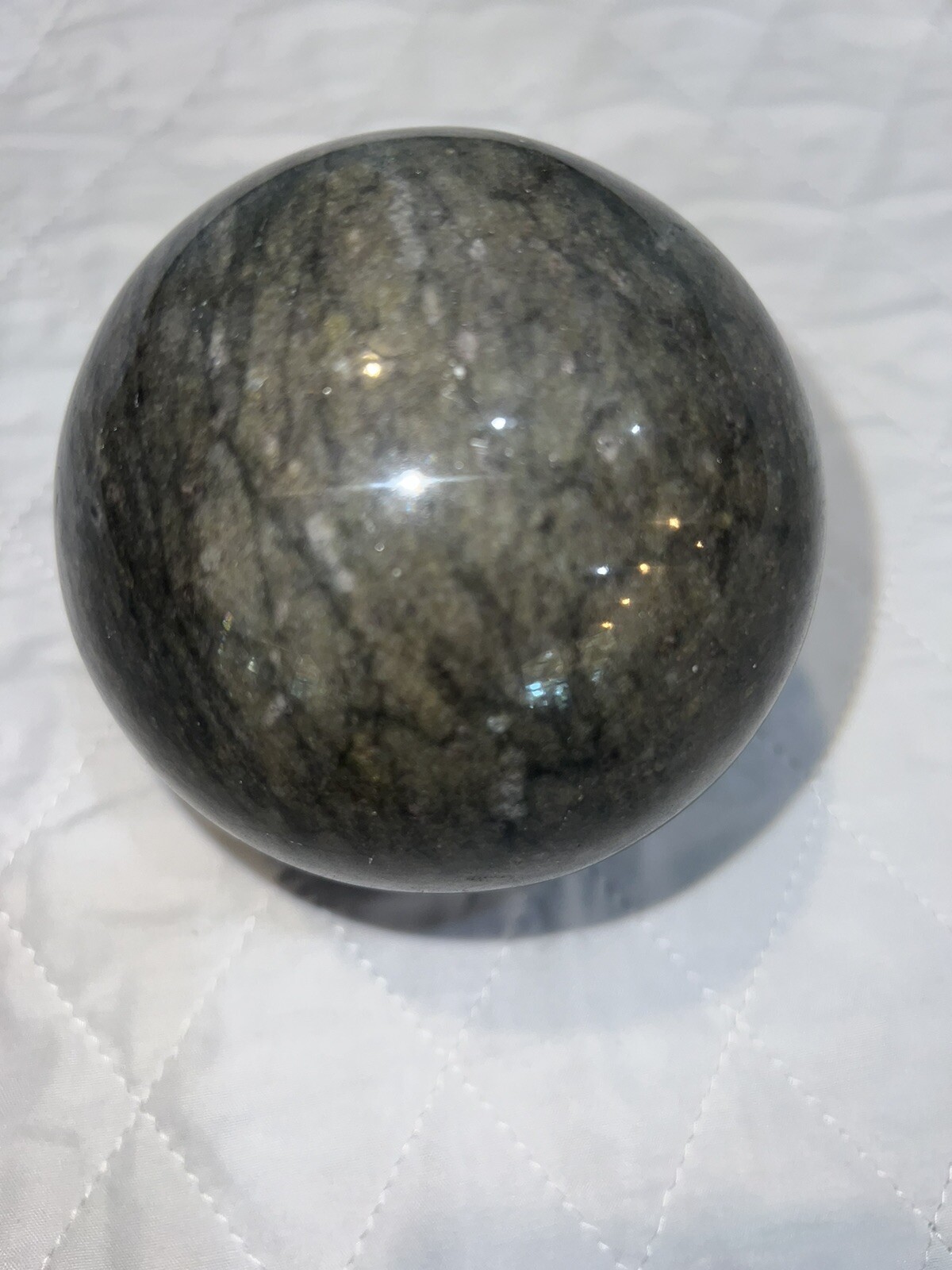3.5 Pounds 4 Inch Natural Green Onyx Calcite Crystal Energy Healing Ball New.