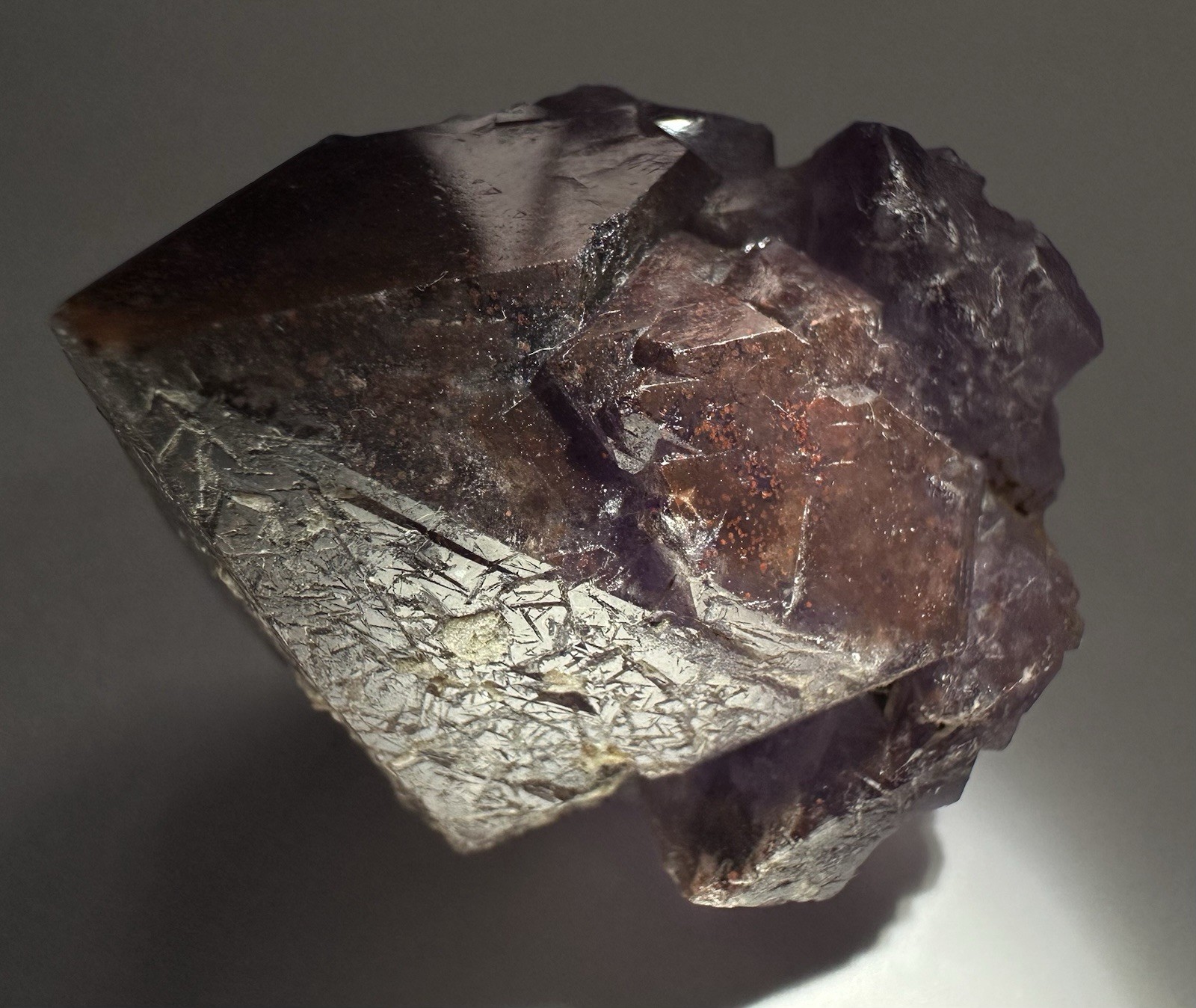 Etched Auralite 23 Canada Thunder Bay Purple Natural Point Crystal Specimen