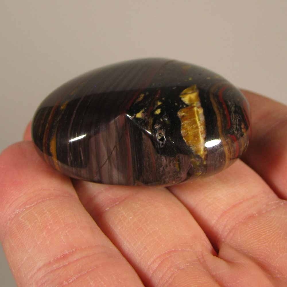 1.8″ RED TIGER IRON Heart Polished Palm Stone – Australia