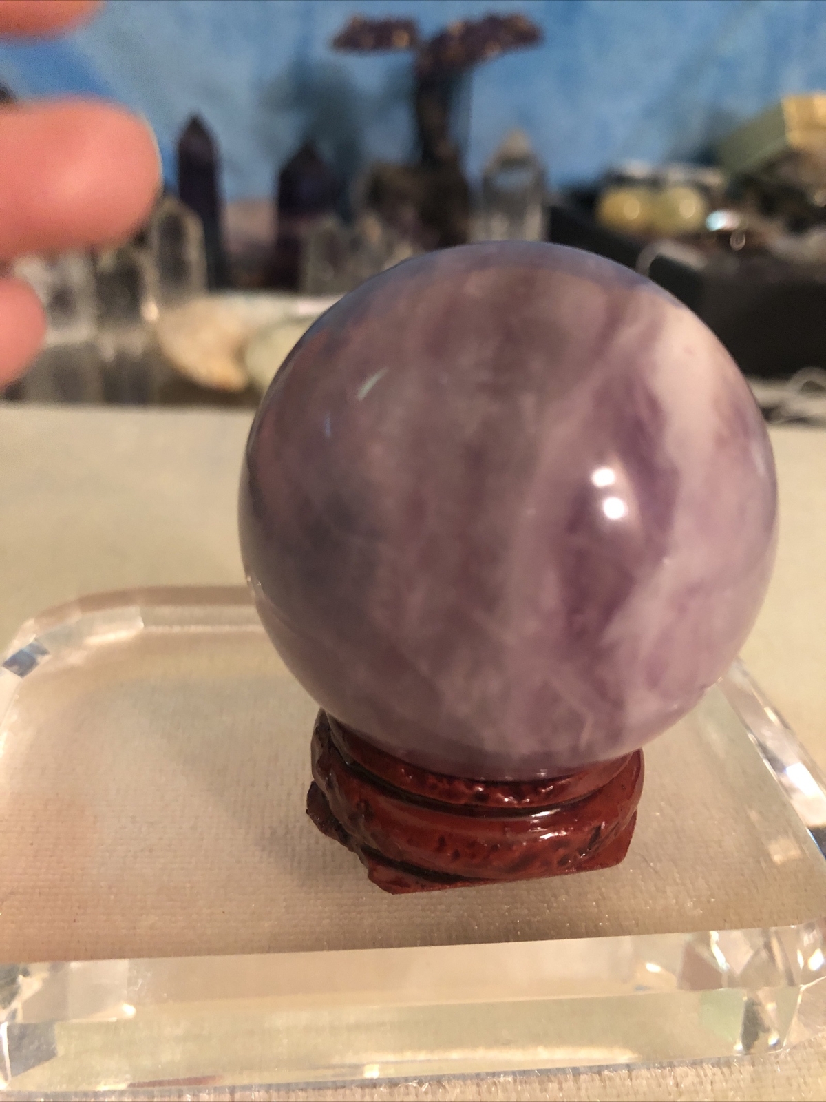Rainbow Fluorite Sphere With Stand Rainbow & Stand 117g 1.6” 35mm
