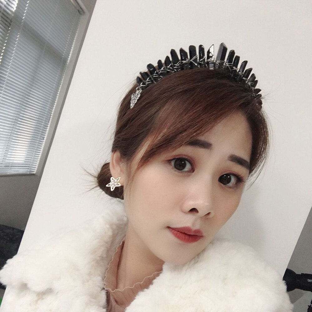 Raw Crystal Quartz Stone Tiara Goddess Bridal Crown Headdress Headband Hair Hoop