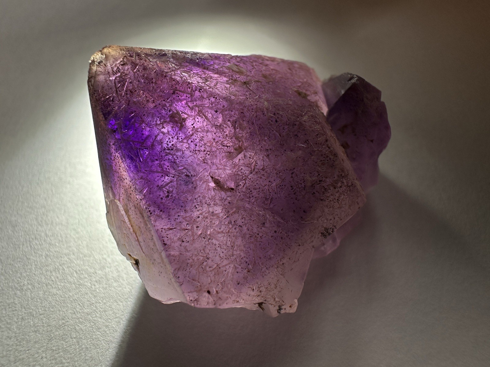 Etched Auralite 23 Canada Thunder Bay Purple Natural Point Crystal Specimen