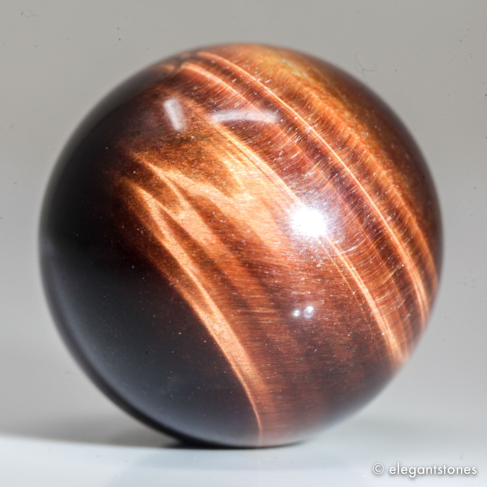 26g26mm Red Tiger Eye Sphere Crystal Ball Natural Quartz Healing Gemstone Chakra