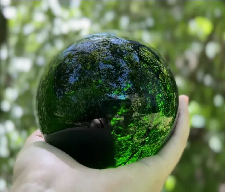 Crystal ball（K9），Green，100mm（3.94inch）in diameter