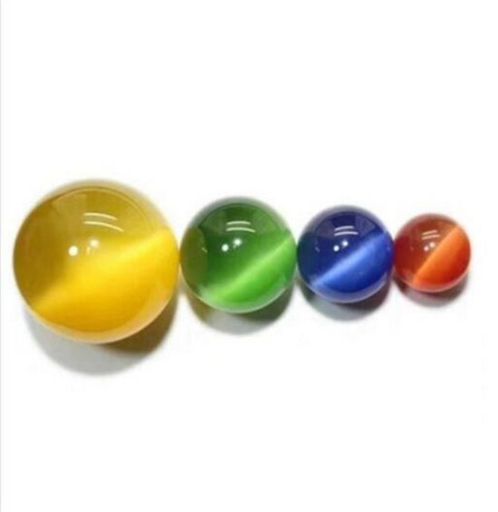Multi-Color 50mm Mexican Opal Cat’s Eye Gems Ball Crystal Healing Sphere Gifts