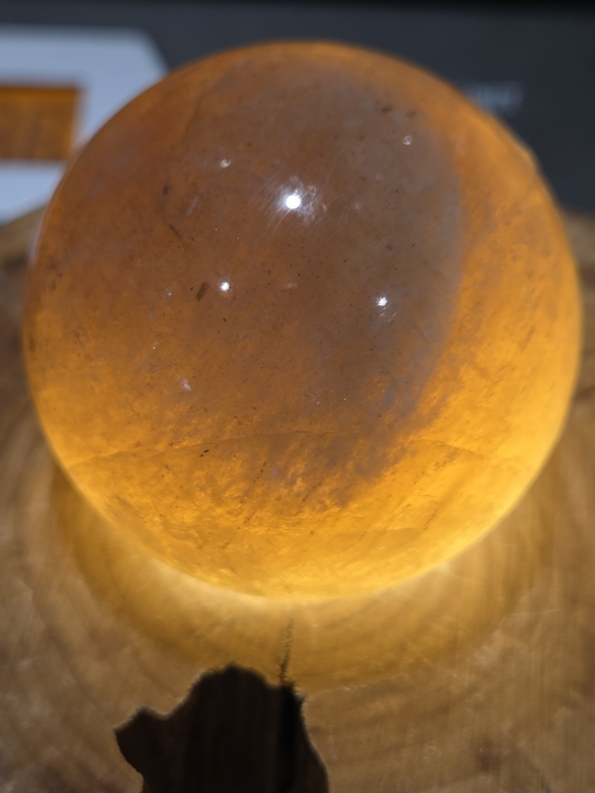 Crystal Peach Moonstone/Sunstone Sphere