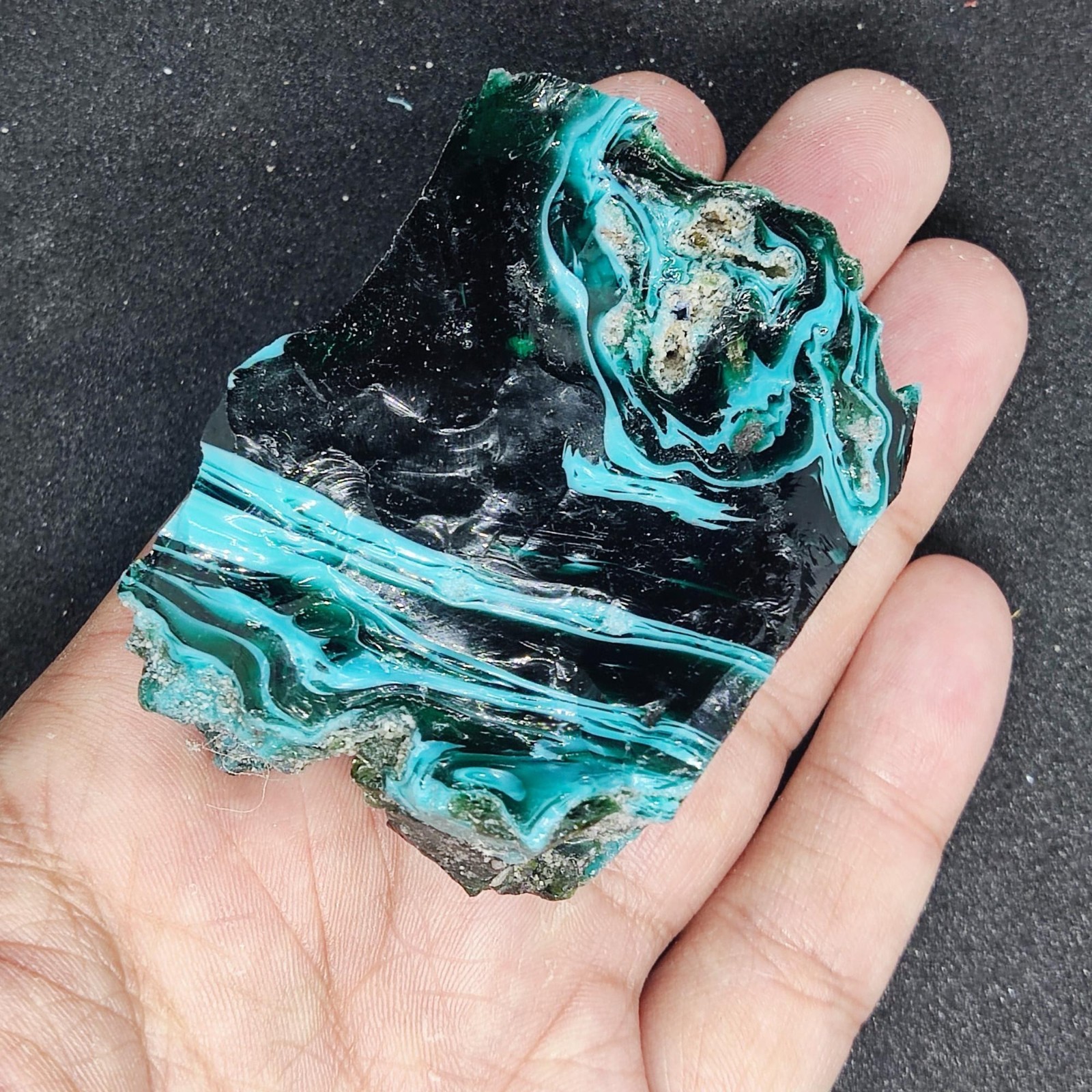 Genuine Turquoise Obsidian Rough Blue Gemstone 1250–1350 Ct Natural Crystal