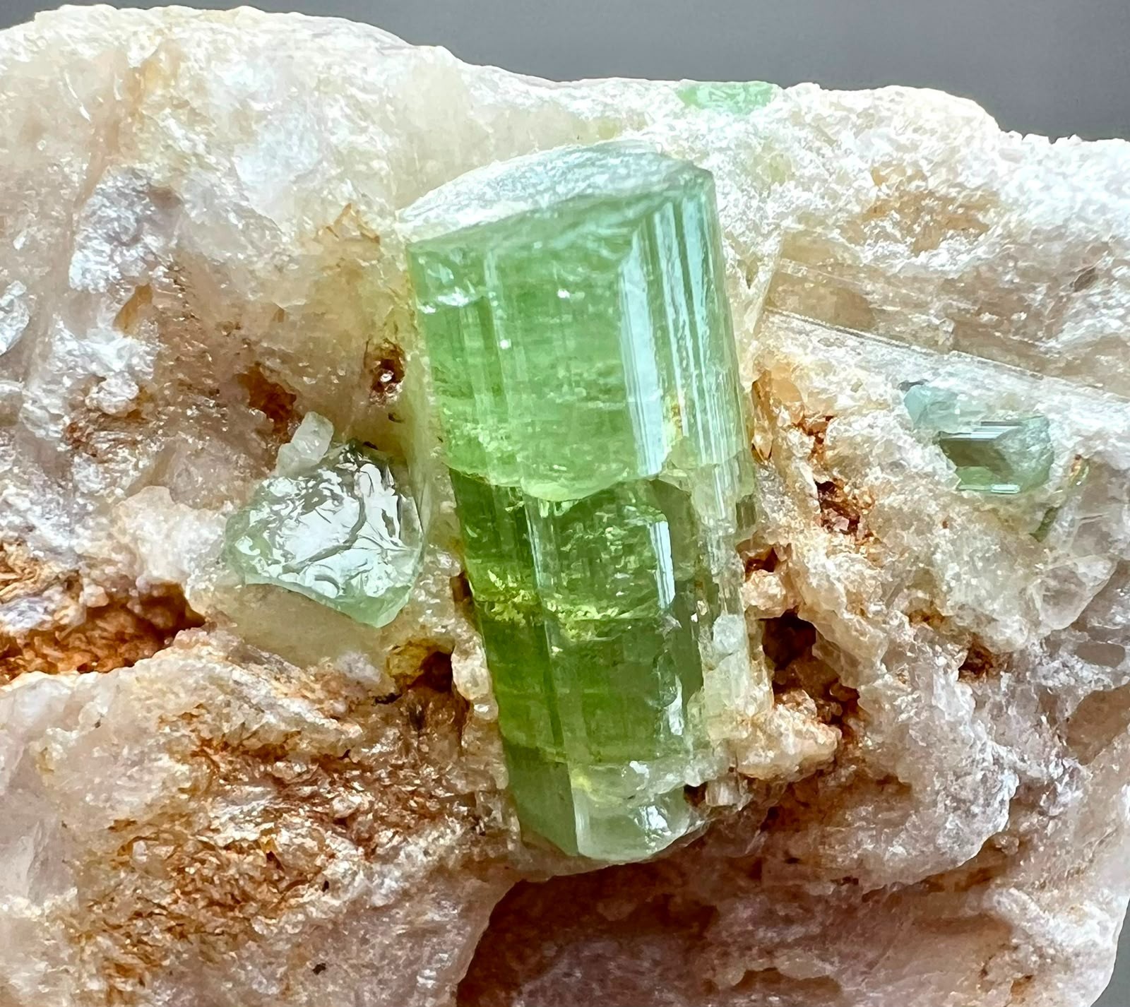 496 CT ,Top Quality Natural Green Tourmaline huge Crystals On Matrix ,@AFG