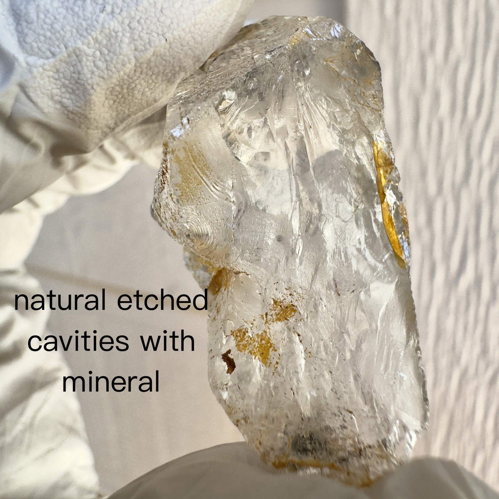“Golden Fault Peak” Ganesh Himalayan Quartz Nepal Black Phantom Etched Crystal