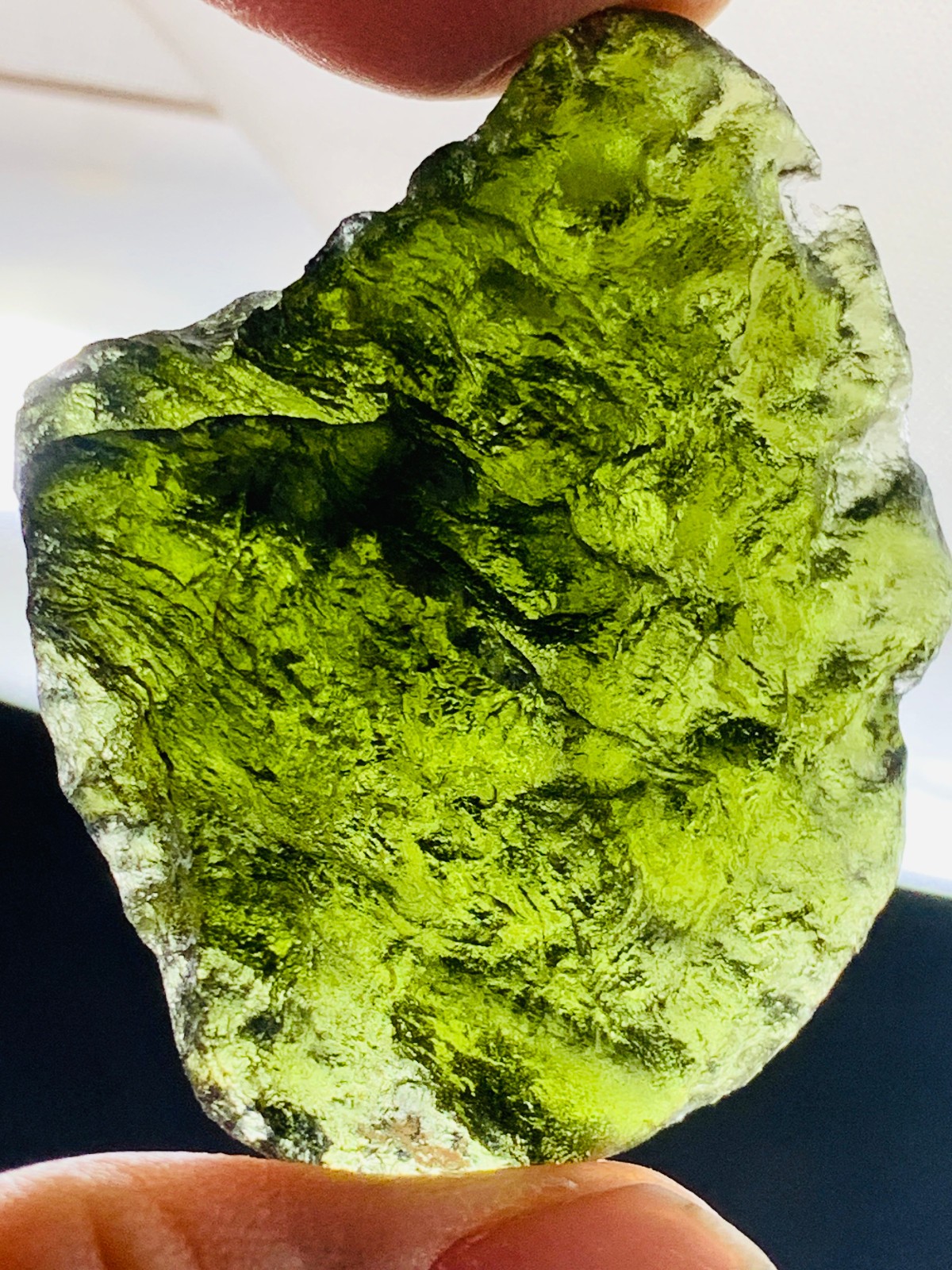 TOP Moldavite Raw Moldavite Crystal from Czech Republic PICcertificate 91CT