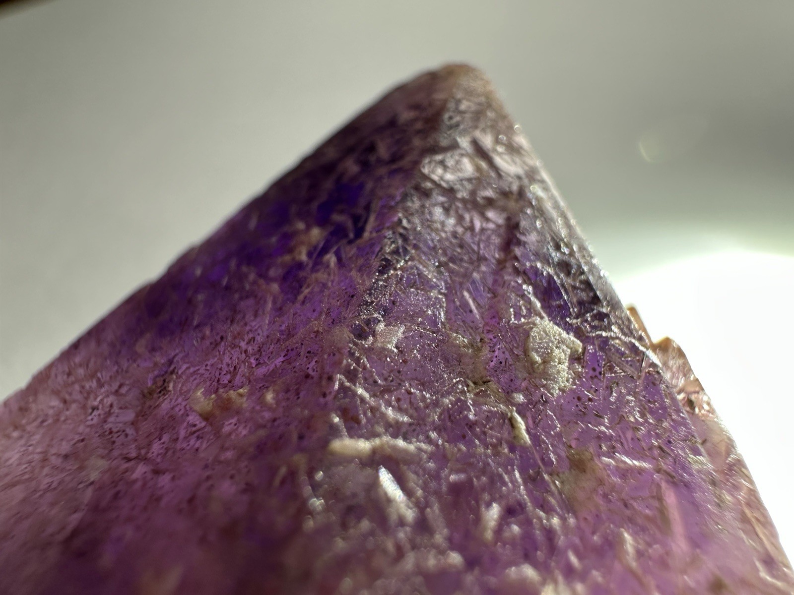 Etched Auralite 23 Canada Thunder Bay Purple Natural Point Crystal Specimen