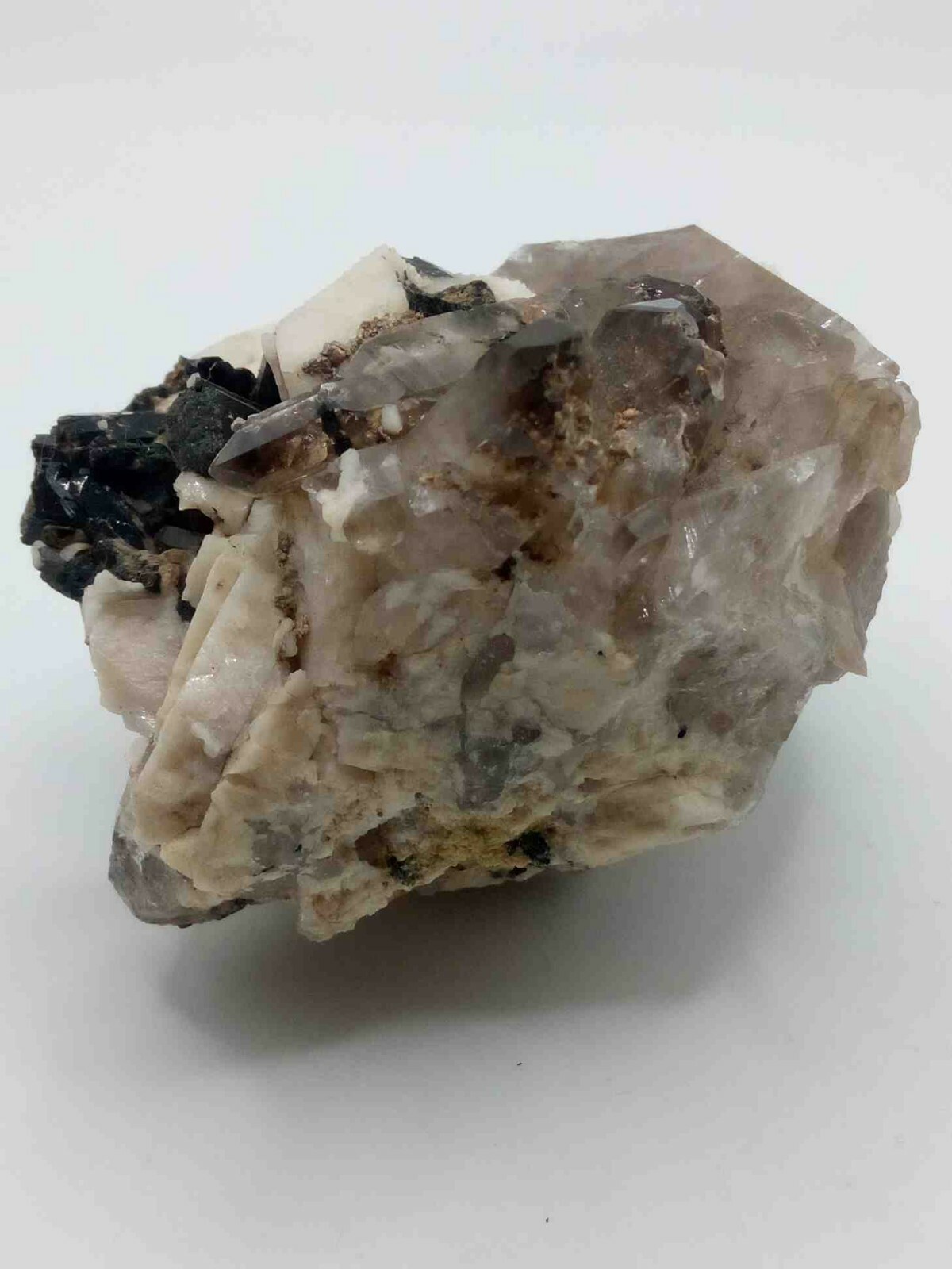 Gorgeous Unique 182 Gram Aegerine Feldspar Smoky Quartz Crystal Mineral Cluster
