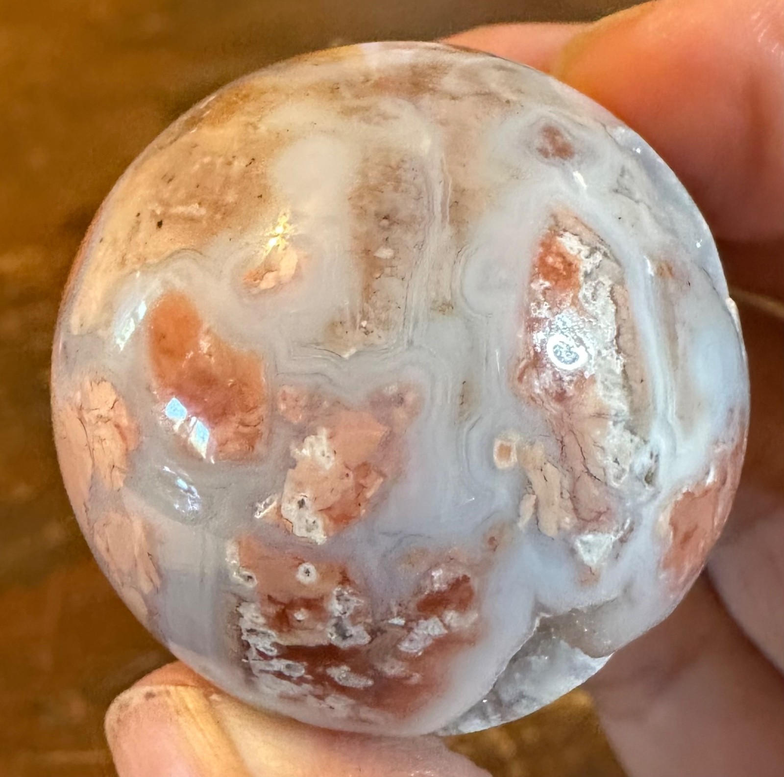 Two pink amethyst druzy spheres and “earth mother” resin stand Free shipping