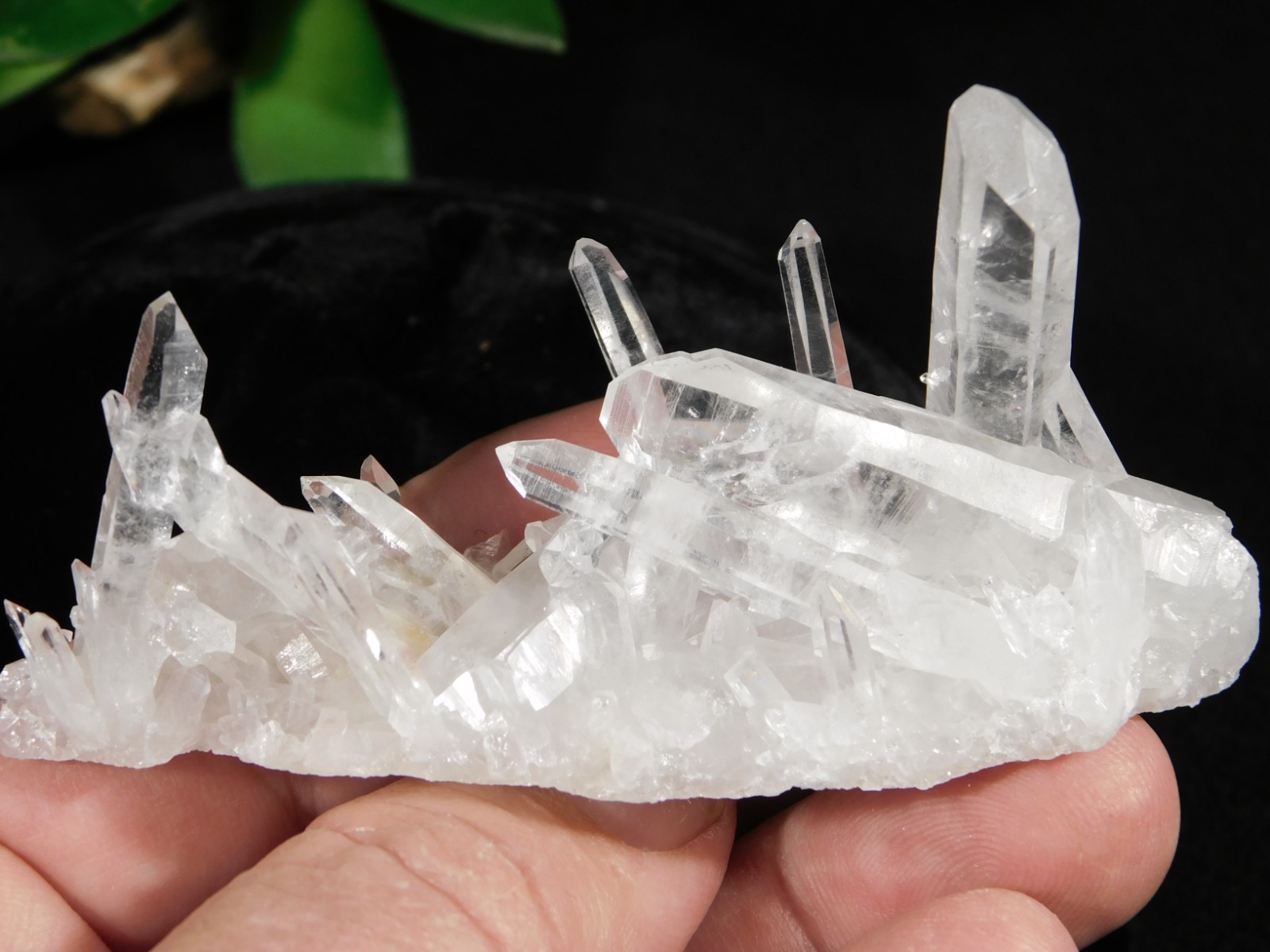 VERY TRANSLUCENT! Quartz Crystal Cluster Collier Creek ARKANSAS 61.5gr