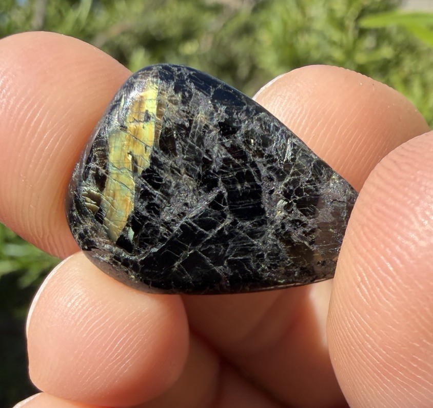 Nuummite Stone, Polished Nuummite, Greenland, Reiki, Energy Work, 6.91 Grams
