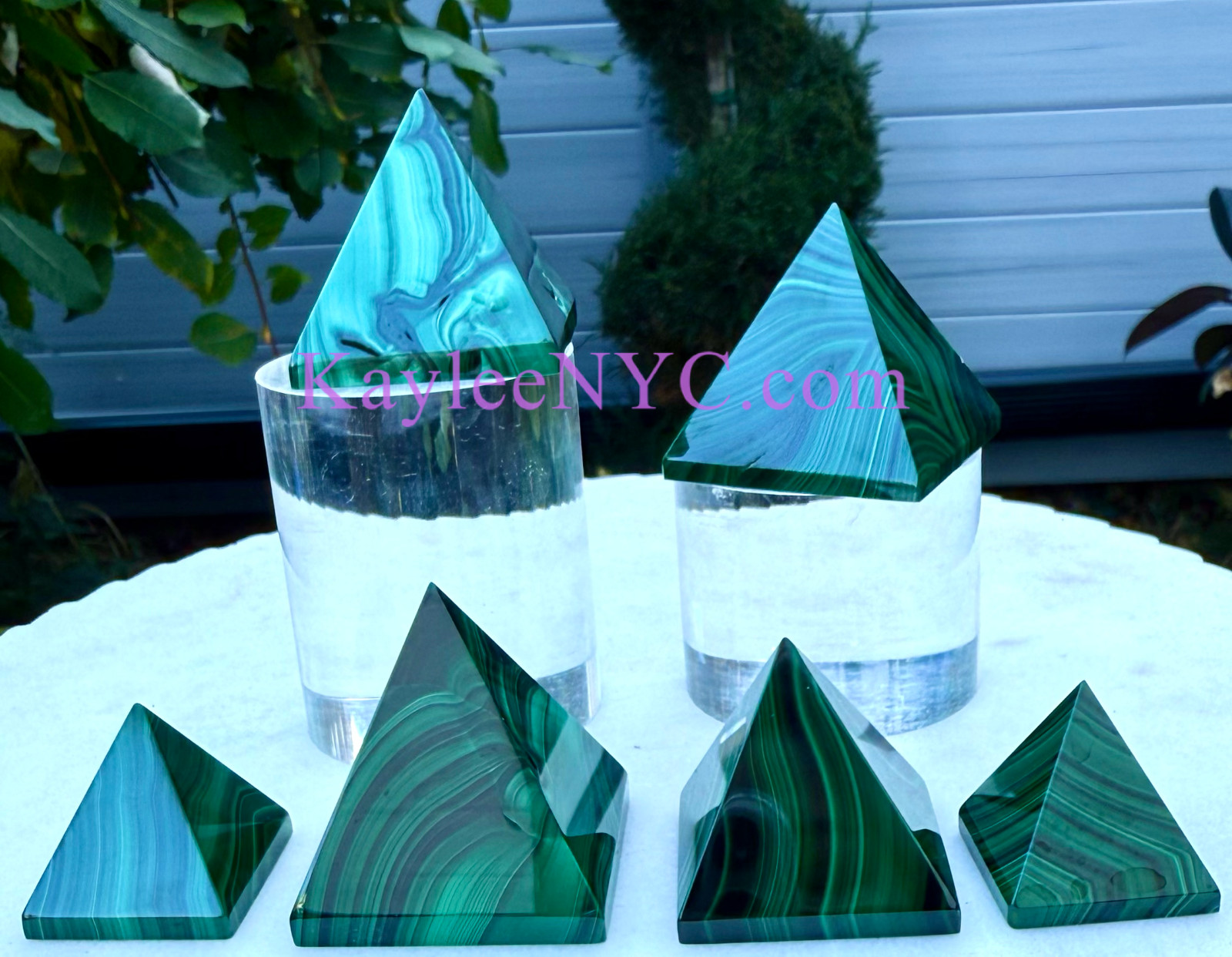 Wholesale Lot 1 Lb Natural Malachite Pyramid Crystal Healing Energy
