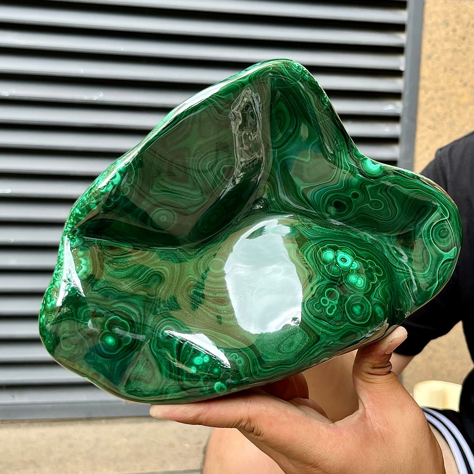 6.4 lb Natural Malachite Stone Polished Gift Display Decor Stone Art