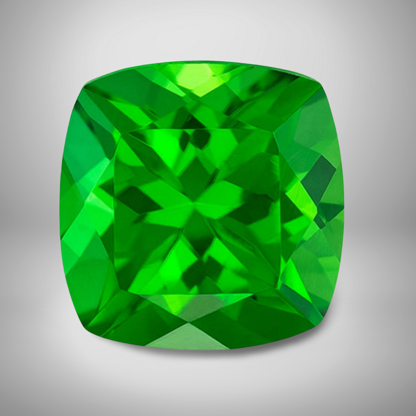Green Tourmaline Cushion Cut Gemstone 1.2 Cts – 6 mm VVS Precious Jewelry Gem