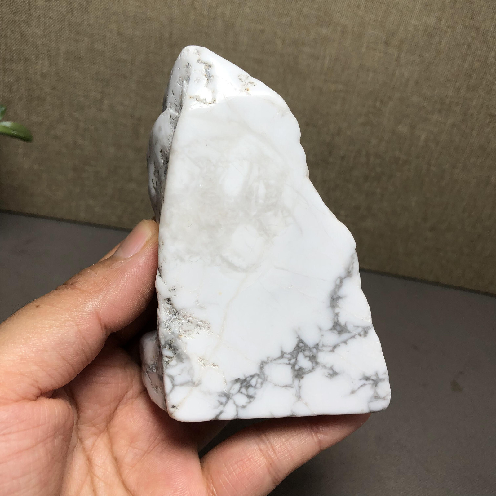 94mm Natural White Turquoise block polish/rough Crystal specimens 252g A2923