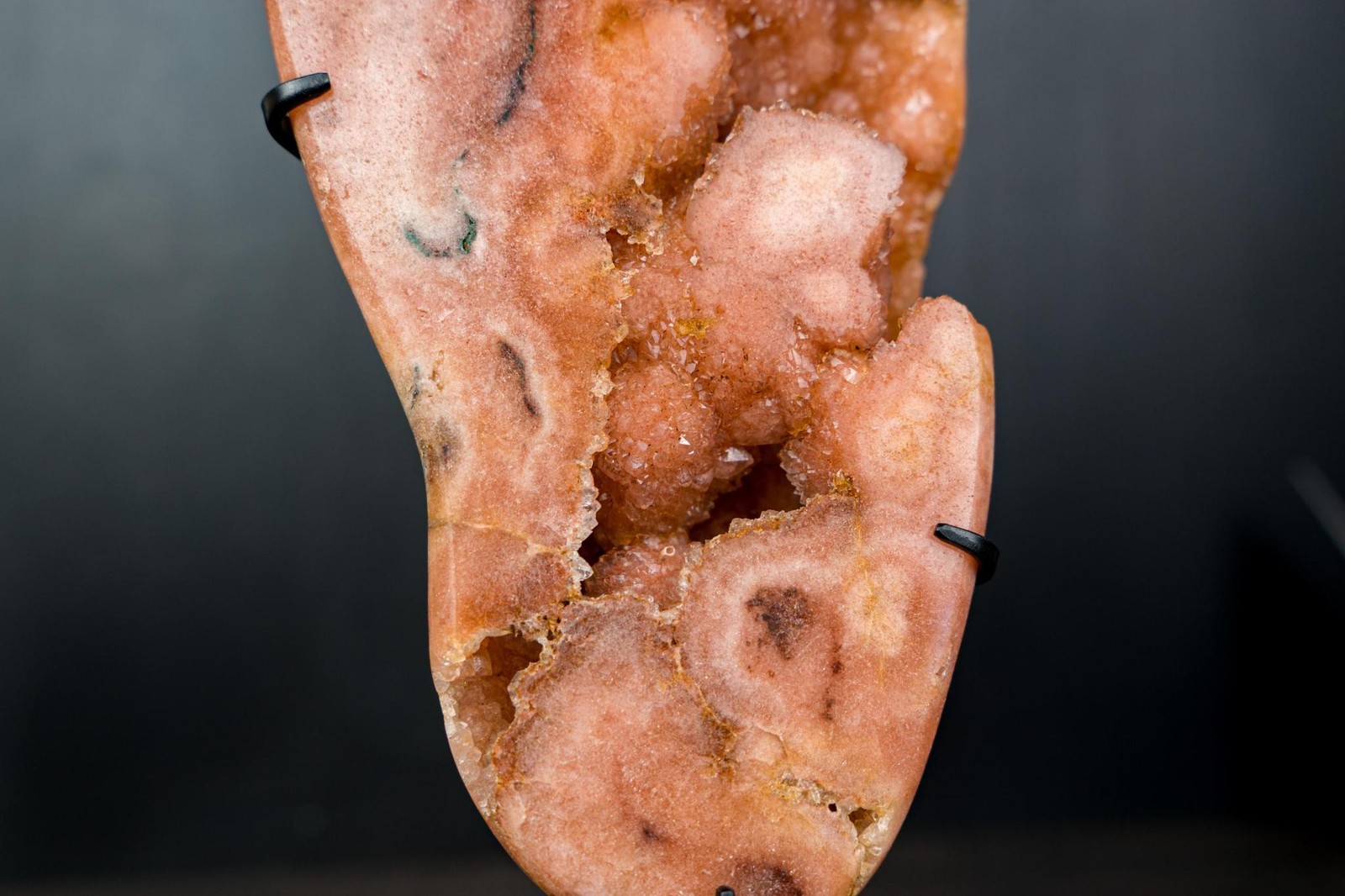 Rare Peach Pink Amethyst Geode with Sparkly Galaxy Druzy, High Grade – 9 Lb.