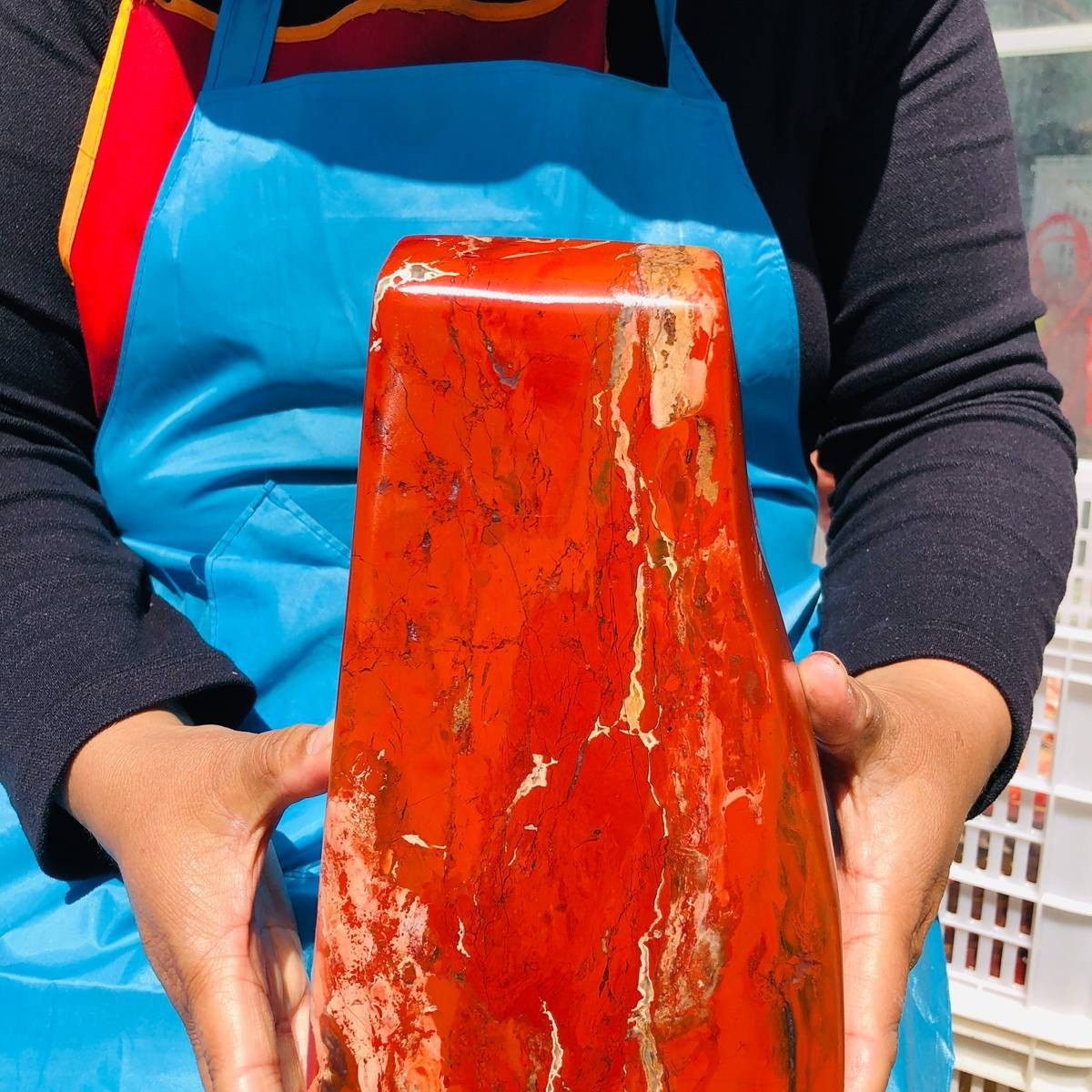 16.52LB Large Natural Red Jasper ore standard Quartz Crystal Healing Sample 4422