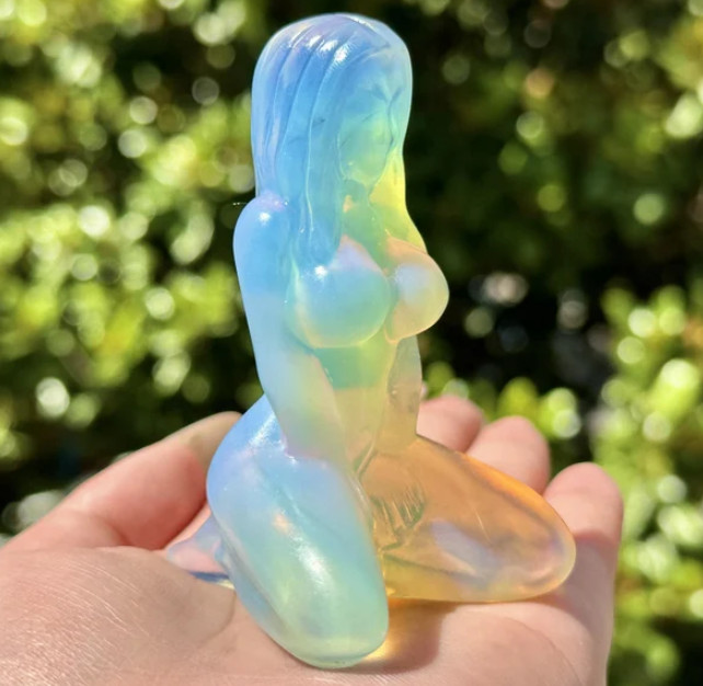 Opalite Crystal Female Figure speciemn crystal healing 1x