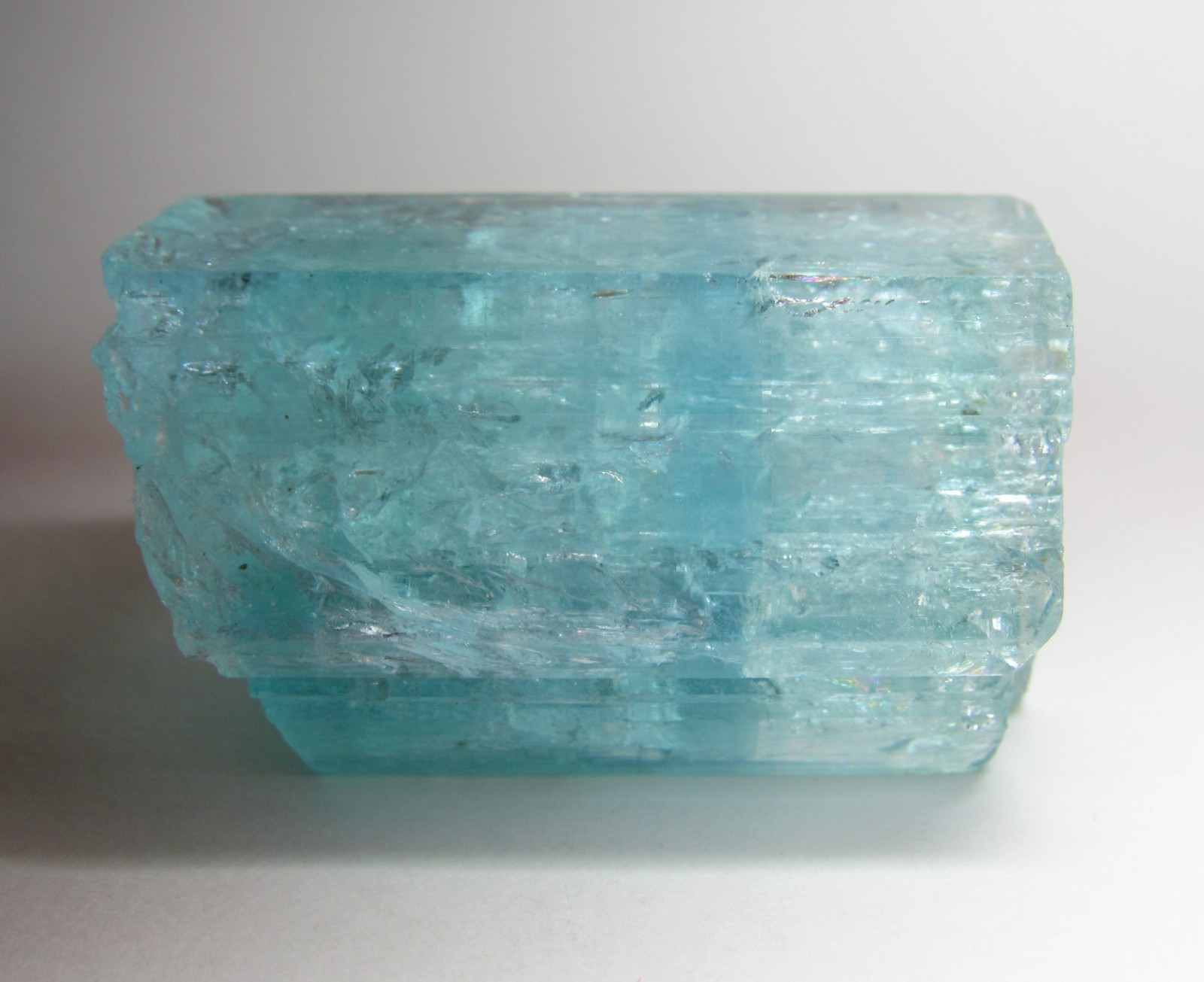 MESMERIZING IRIDESCENT AQUA BAND AQUAMARINE BERYL CRYSTAL!!! NIGERIA NEW FIND