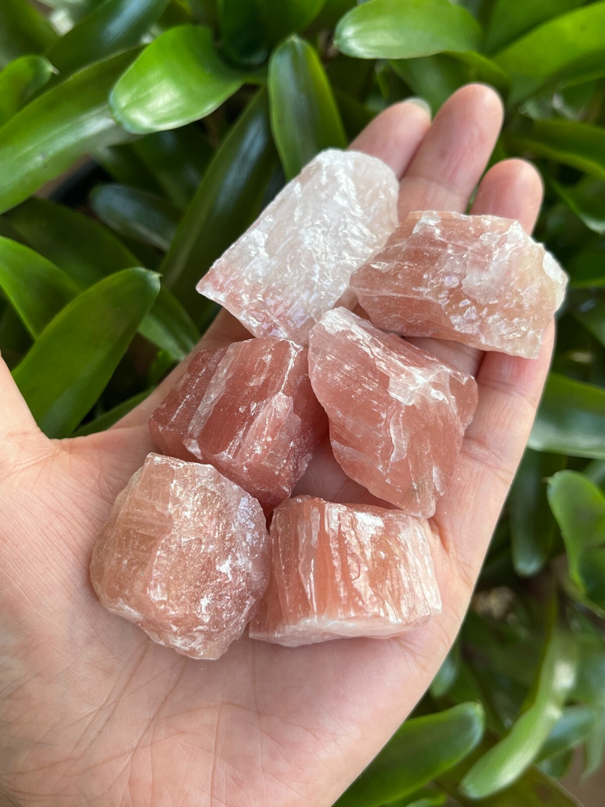 Strawberry Calcite, 1-2″ Rough Natural Strawberry Calcite Stones, Wholesale Bulk