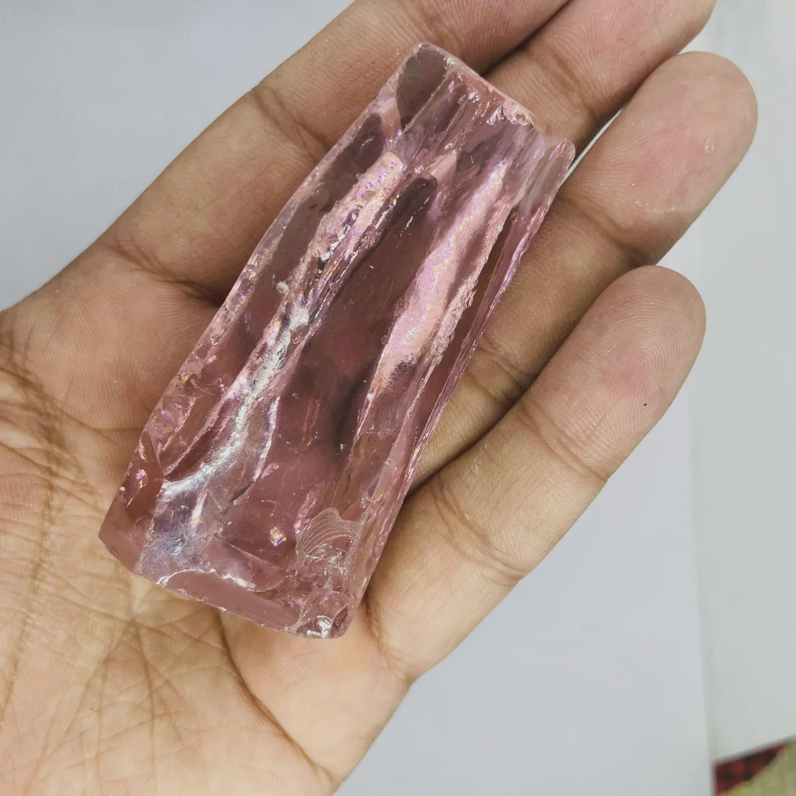 Natural Pink Zircon Rough Stone 400–450CT, Raw Crystal for Reiki Meditation